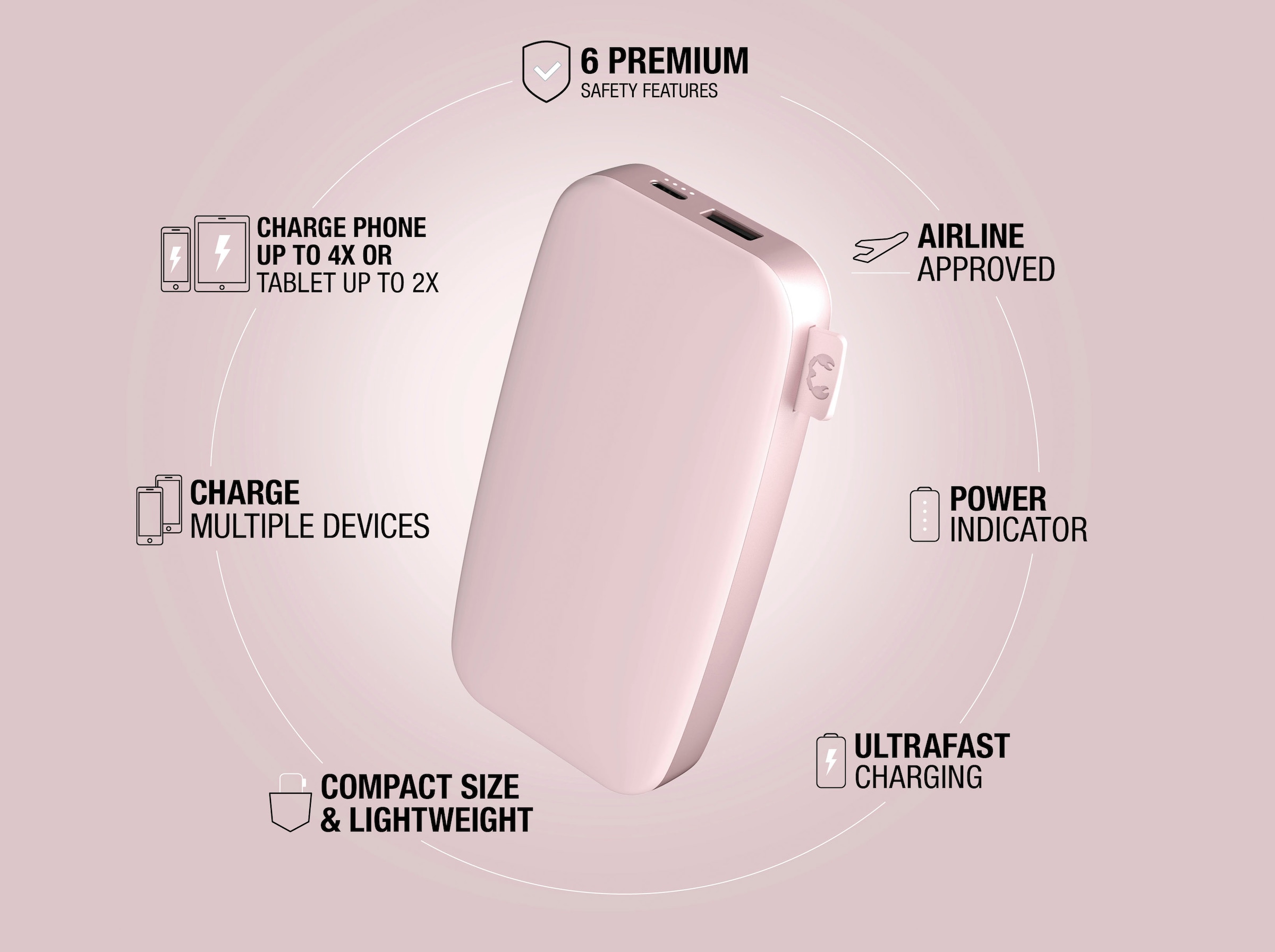 Fresh´n Rebel Powerbank »Power Pack 12000mAh mit USB-C, Ultra Fast Charge & 20W PD«