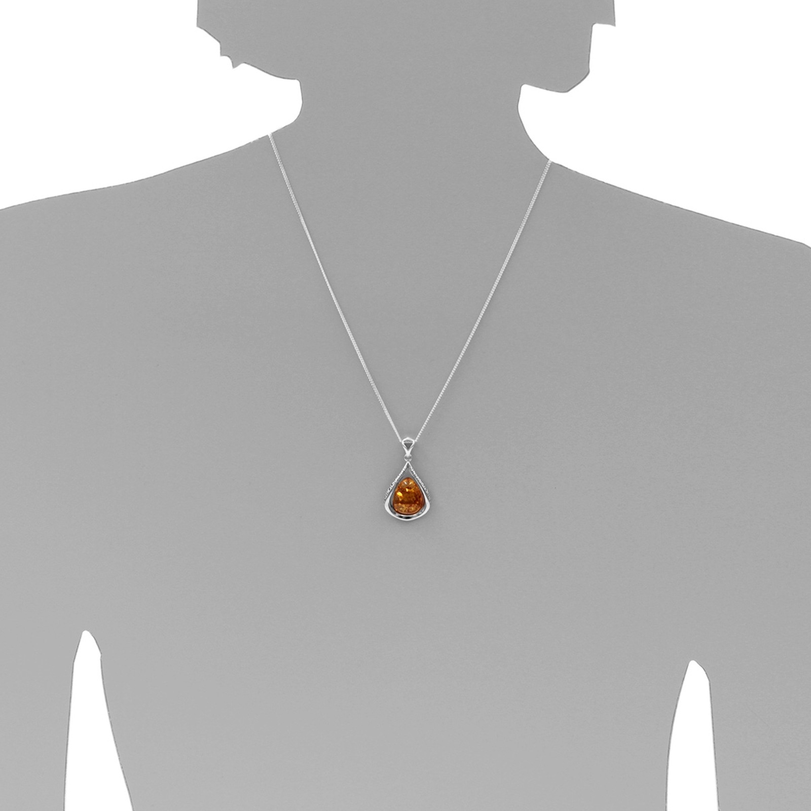 OSTSEE-SCHMUCK Kette mit Anhänger »- Nicoletta - Silber 925/000 - Bernstein«