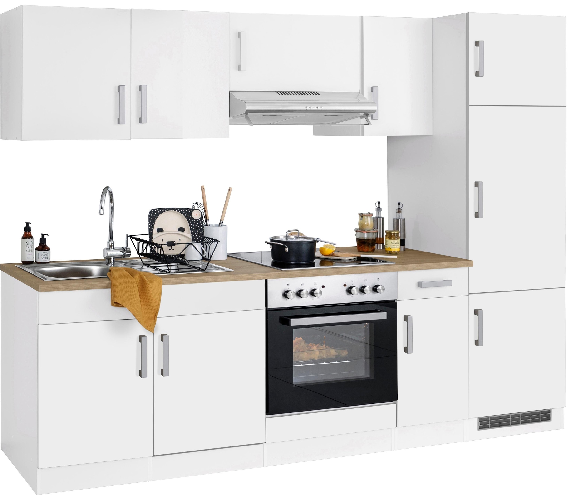 KOCHSTATION Küchenzeile »KS-Gera« Breite 270 cm, wahlweise mit E-Geräten, mit Arbeitsplatte