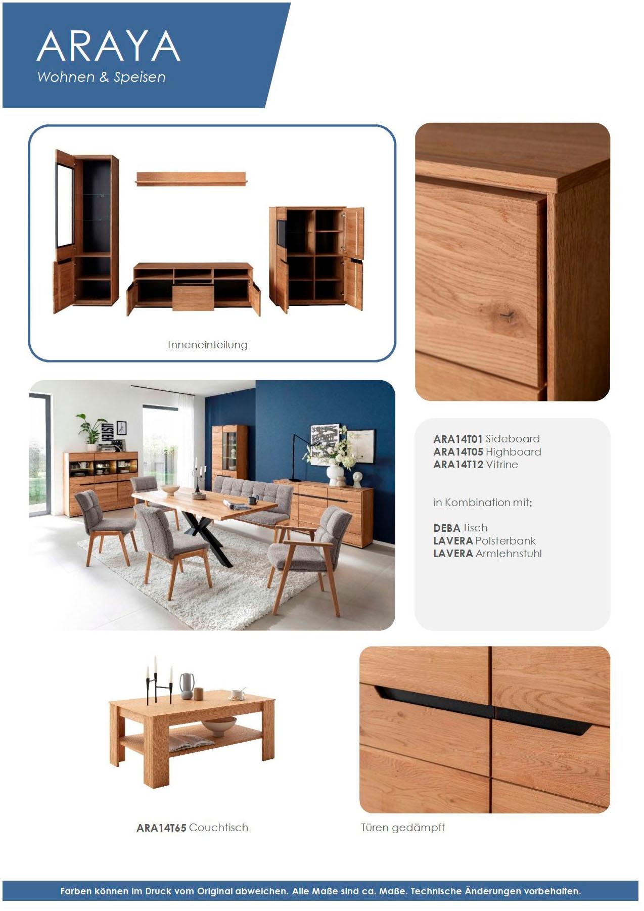 MCA living Couchtisch »Araya Couchtisch«, (1 St.), FSC-Mix, Couchtisch mit Ablage