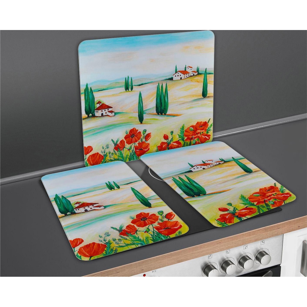 WENKO Herd-Abdeckplatte »Toscana«, (Set, 2 tlg.)