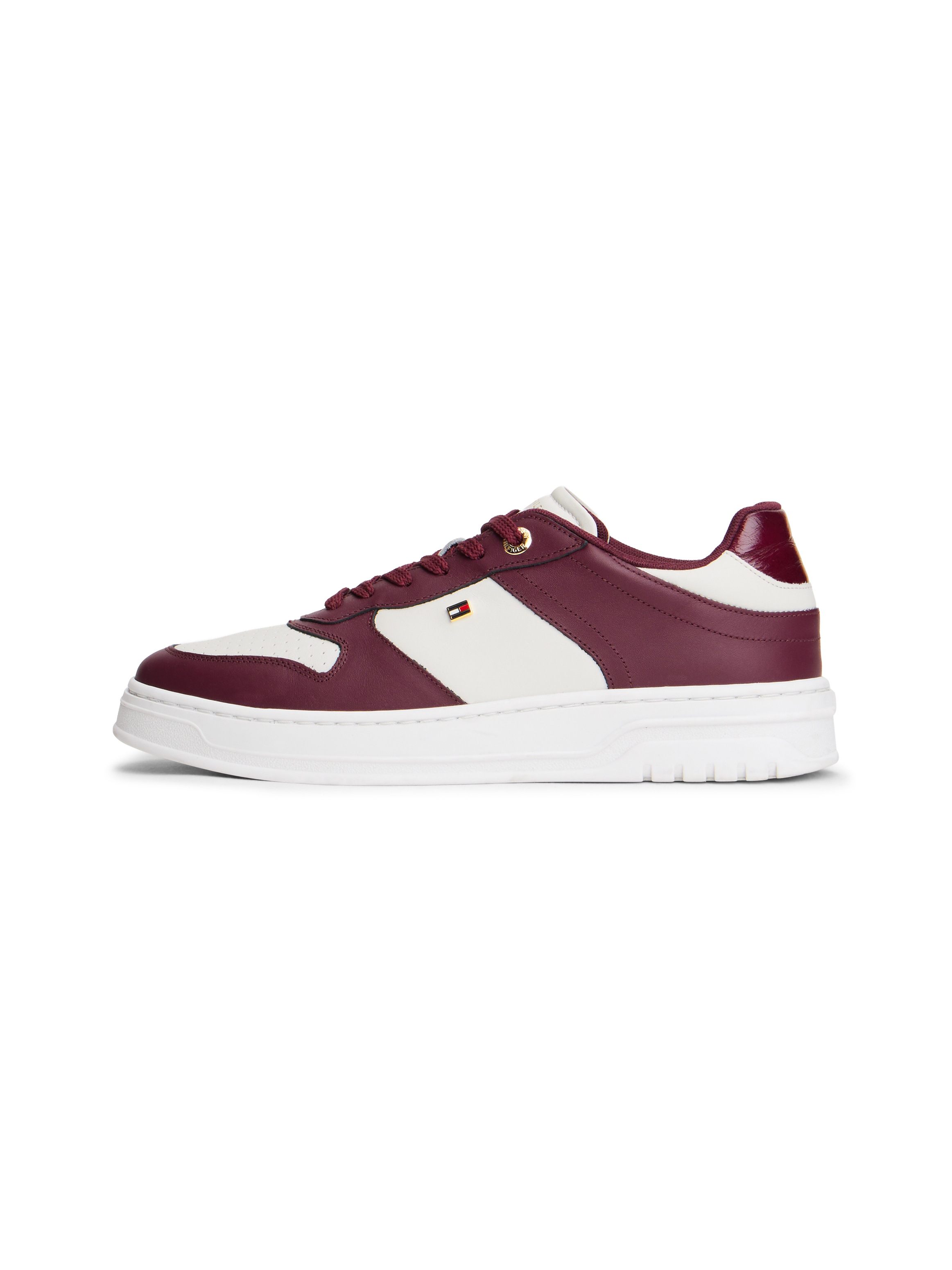Tommy Hilfiger Plateausneaker »TH SPORTY CUPSOLE LEATHER«  , Freizeitschuh, Halbschuh, Schnürschuh mit seitlichem Logo