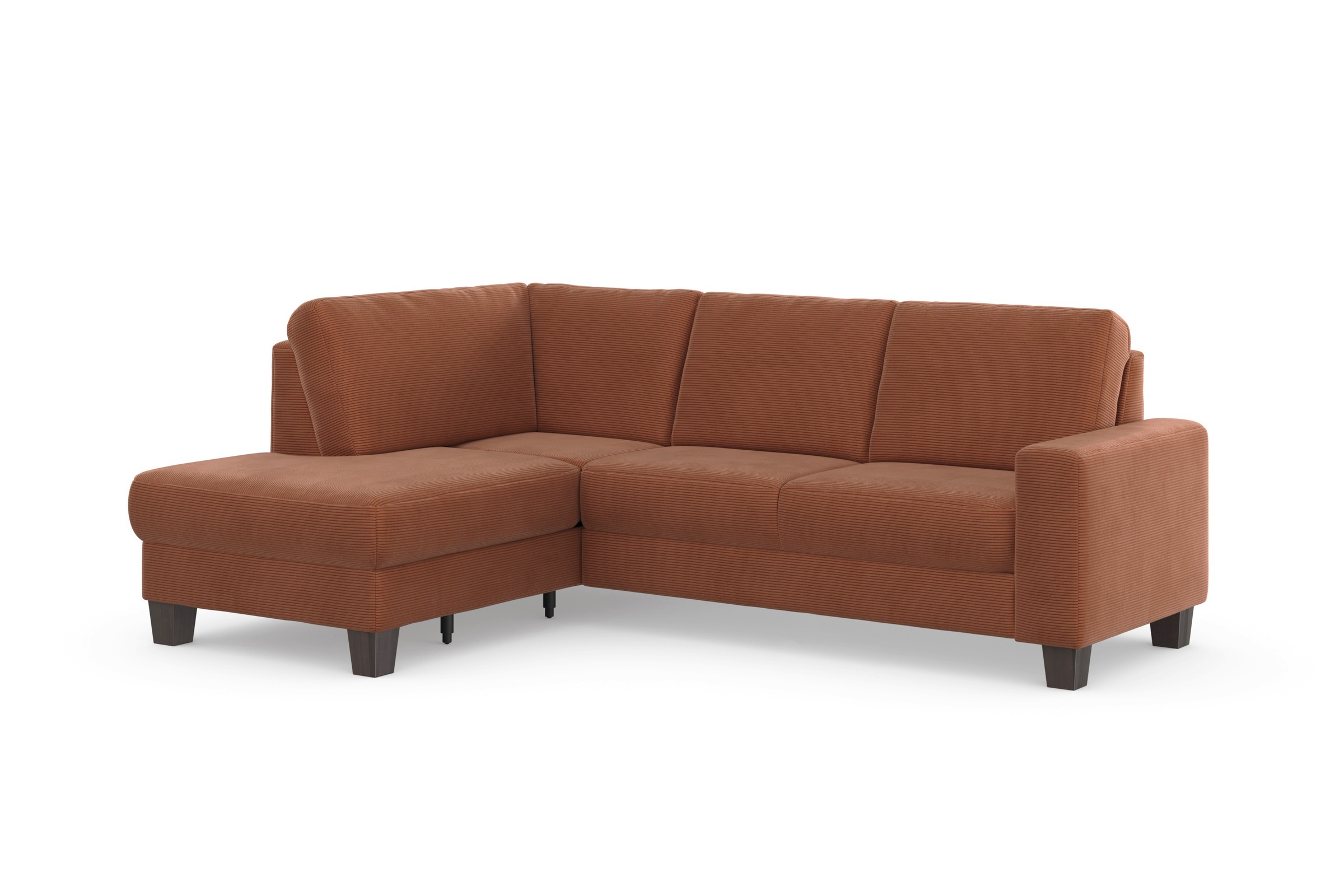 Home affaire Ecksofa »Summer L-Form«, mit Ottomane, mit oder ohne Bettfunktion und Bettkasten, Cord-Bezug