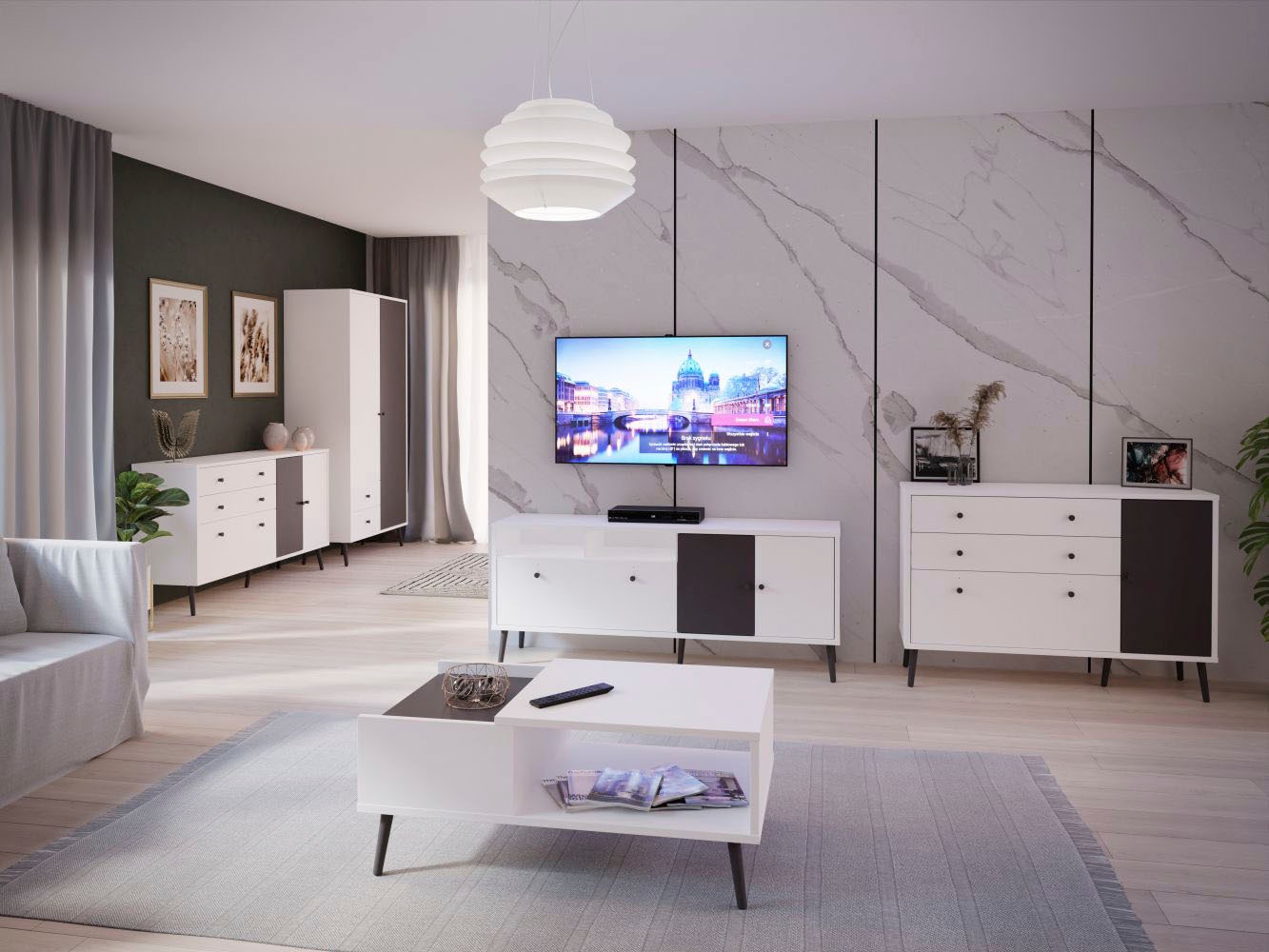 FORTE Sideboard »Harllson EasyKlix by Forte«, die neue geniale Art Möbel aufzubauen