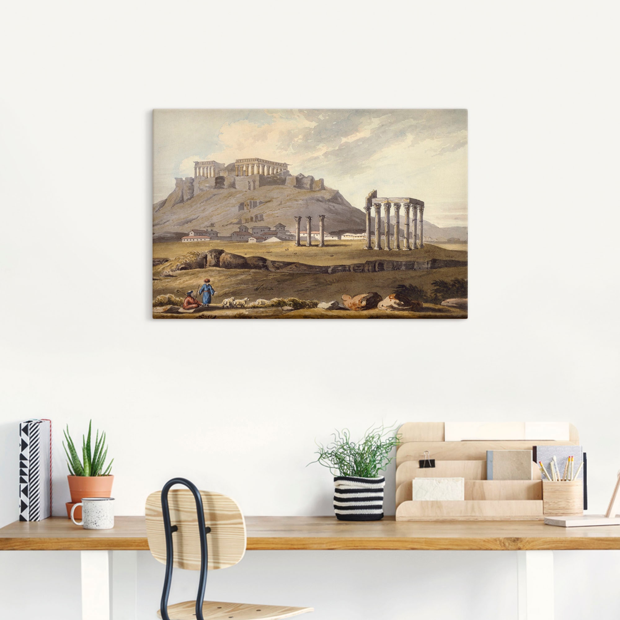 Artland Leinwandbild »Der Tempel des olympischen Zeus«, Gebäude, (1 St.), auf Keilrahmen gespannt