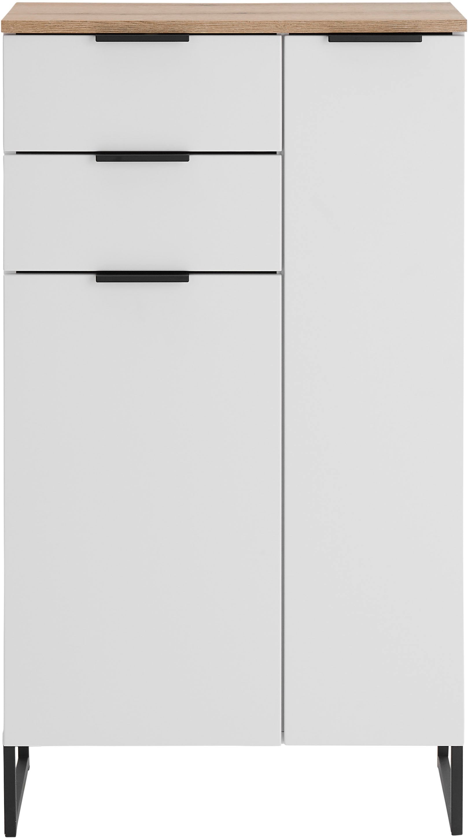 BASIC by Balculina Midischrank »Denver Midischrank, Badezimmerschrank BxHxT 60x106x32« 1 Stk. tlg. Breite 60 cm, Tür L/R montierbar, Softclose