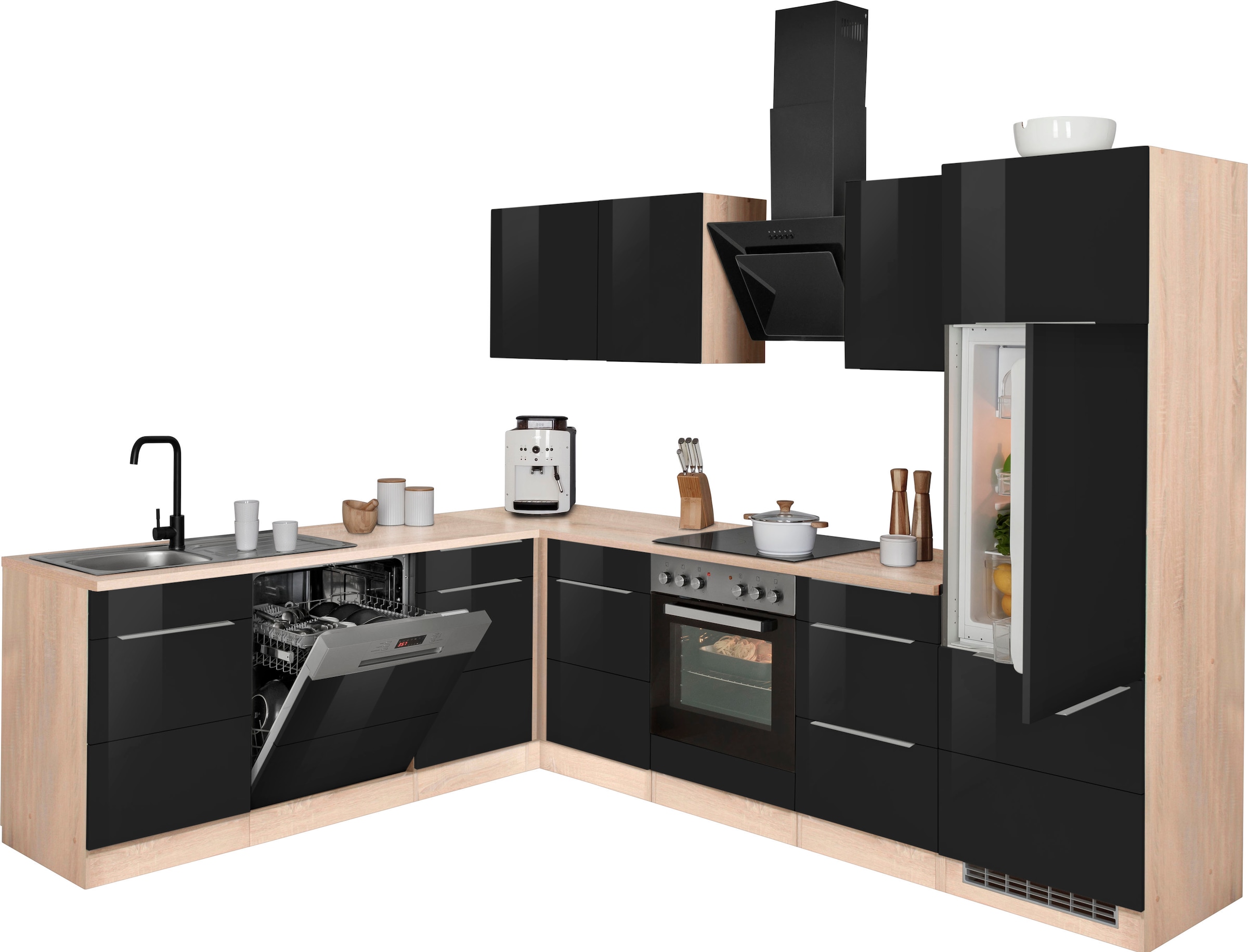 HELD MÖBEL Winkelküche »Brindisi«, ohne Geräte, Stellbreite 220/280 cm im  OTTO Online Shop | L-Küchen