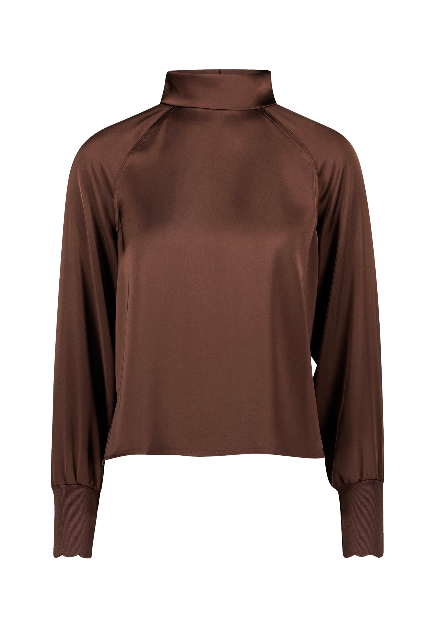 Zero Satinbluse »Satinbluse mit Stehkragen«