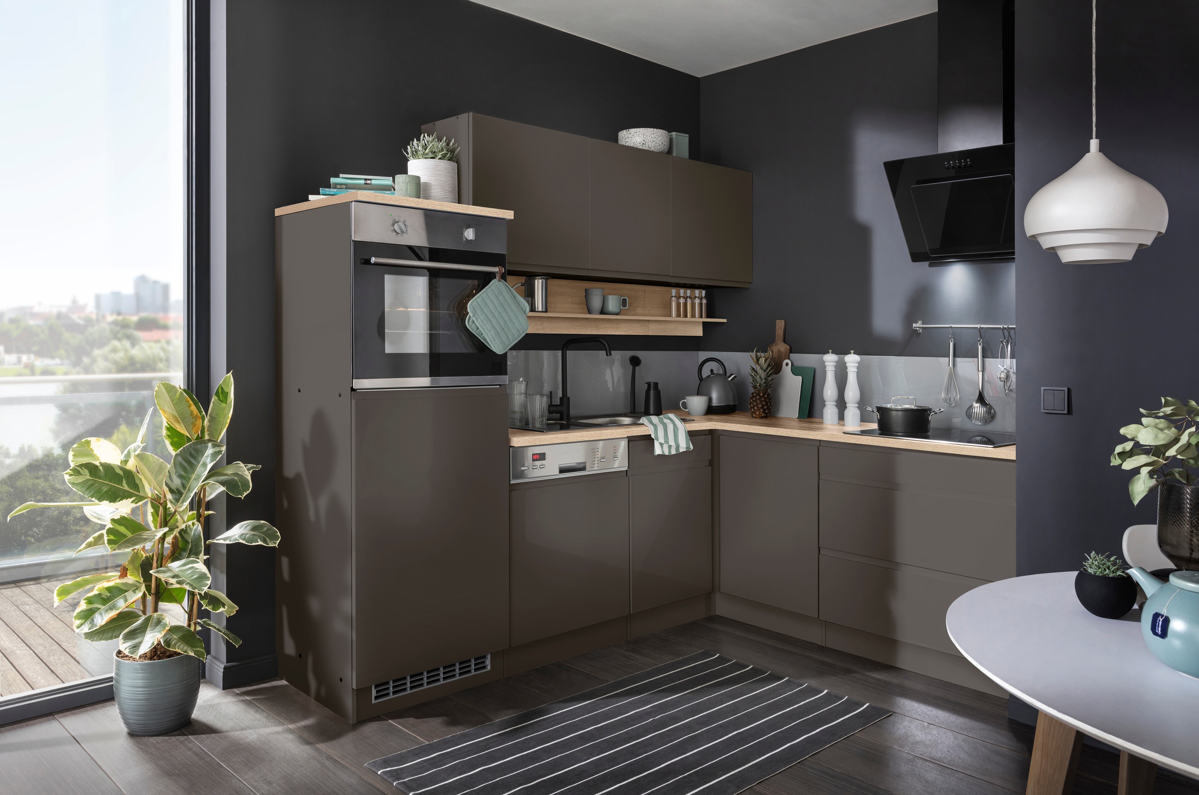 KOCHSTATION Winkelküche »KS-Virginia« Stellbreite 230/190 cm, mit E-Geräten