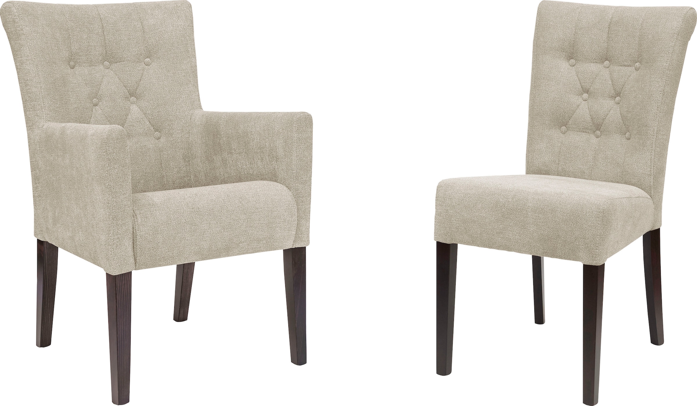 Home affaire Esszimmerstuhl »Queen BESTSELLER« (Set) 2 Stk.Polsterstuhl mit Knopfheftung, 2er, 4er oder 6er Set