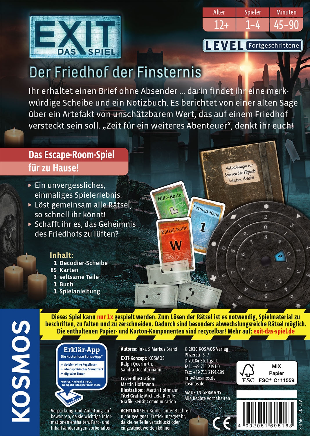 Kosmos Spiel »EXIT, Der Friedhof der Finsternis«, Made in Germany