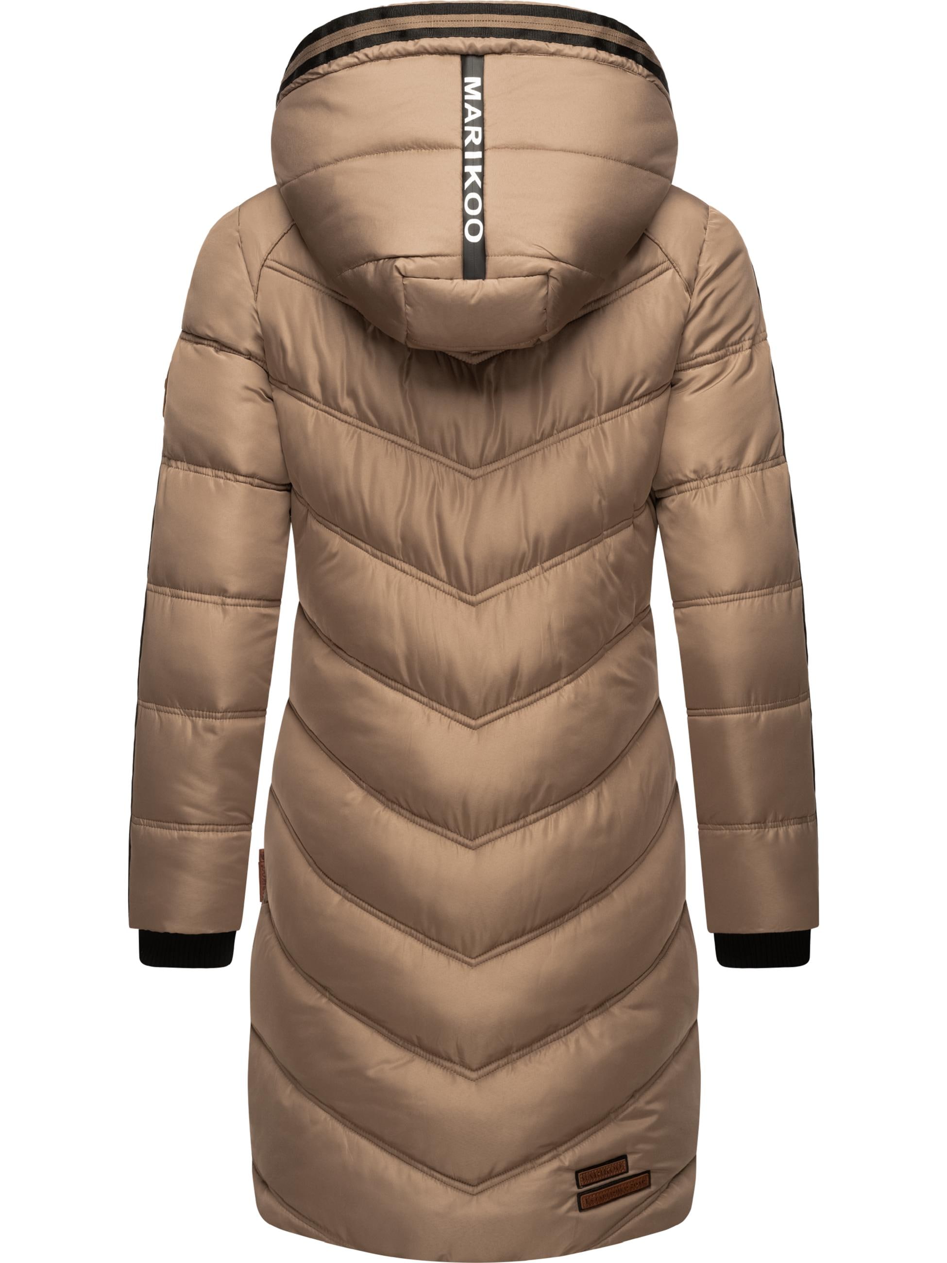 Marikoo Wintermantel »Wintermantel Armasa«, modischer Damen Winter Steppmantel mit Kapuze