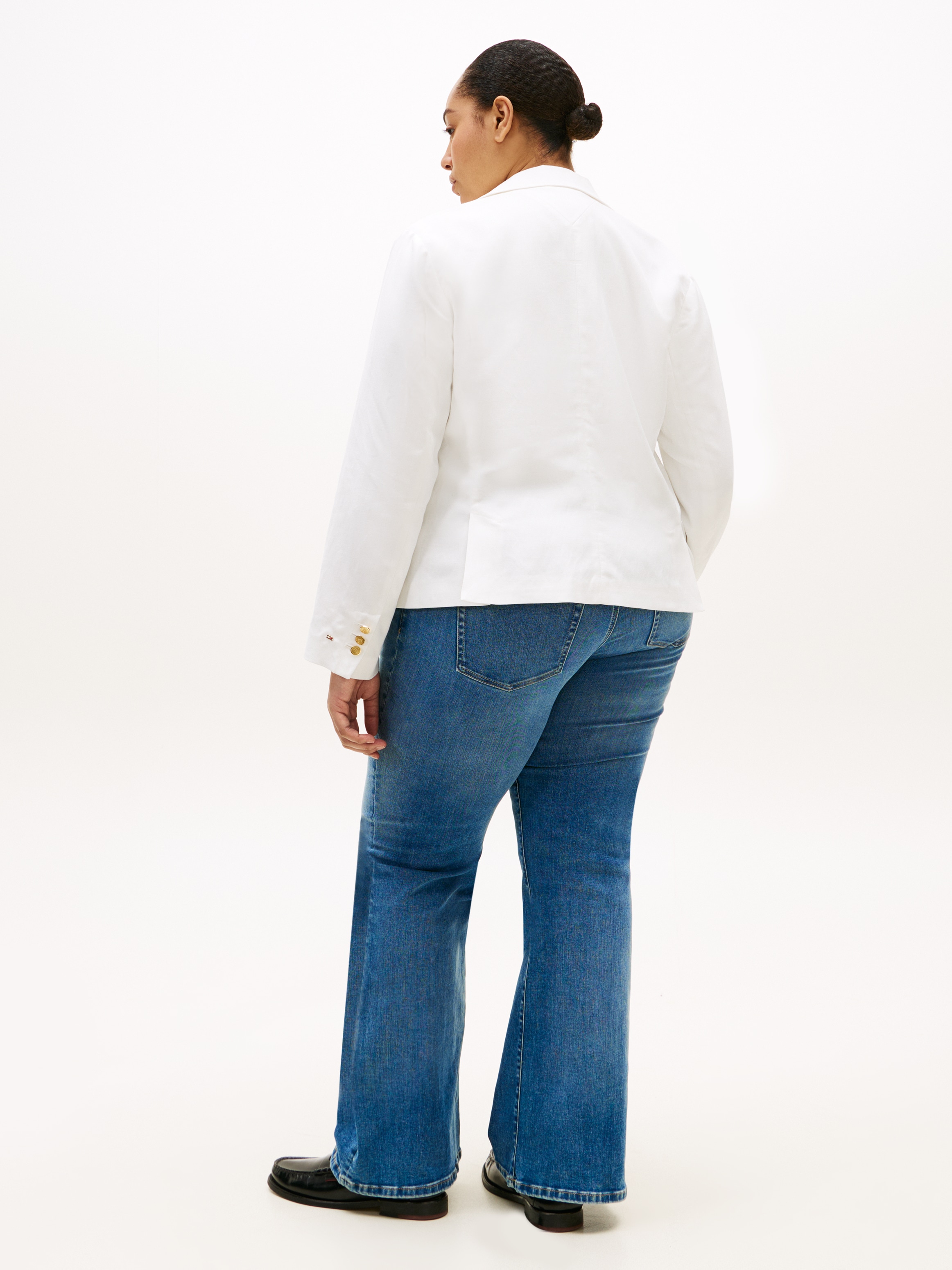 Tommy Hilfiger Curve Jackenblazer »CRV LINEN MIX SLIM BLAZER« in großen Größen