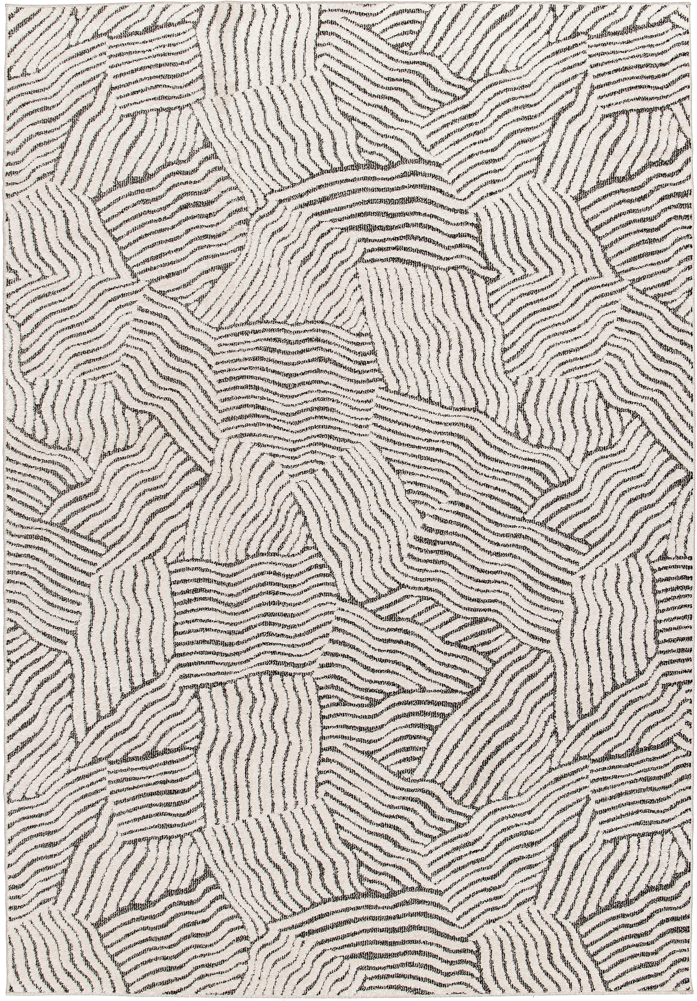 OTTO home Teppich »Segovia, Supersoft, 3D- Design, weiche Haptik, modernes Design« rechteckig 9 mm Höhe Hoch-Tief-Struktur, Wohnzimmer, Esszimmer, Schlafzimmer