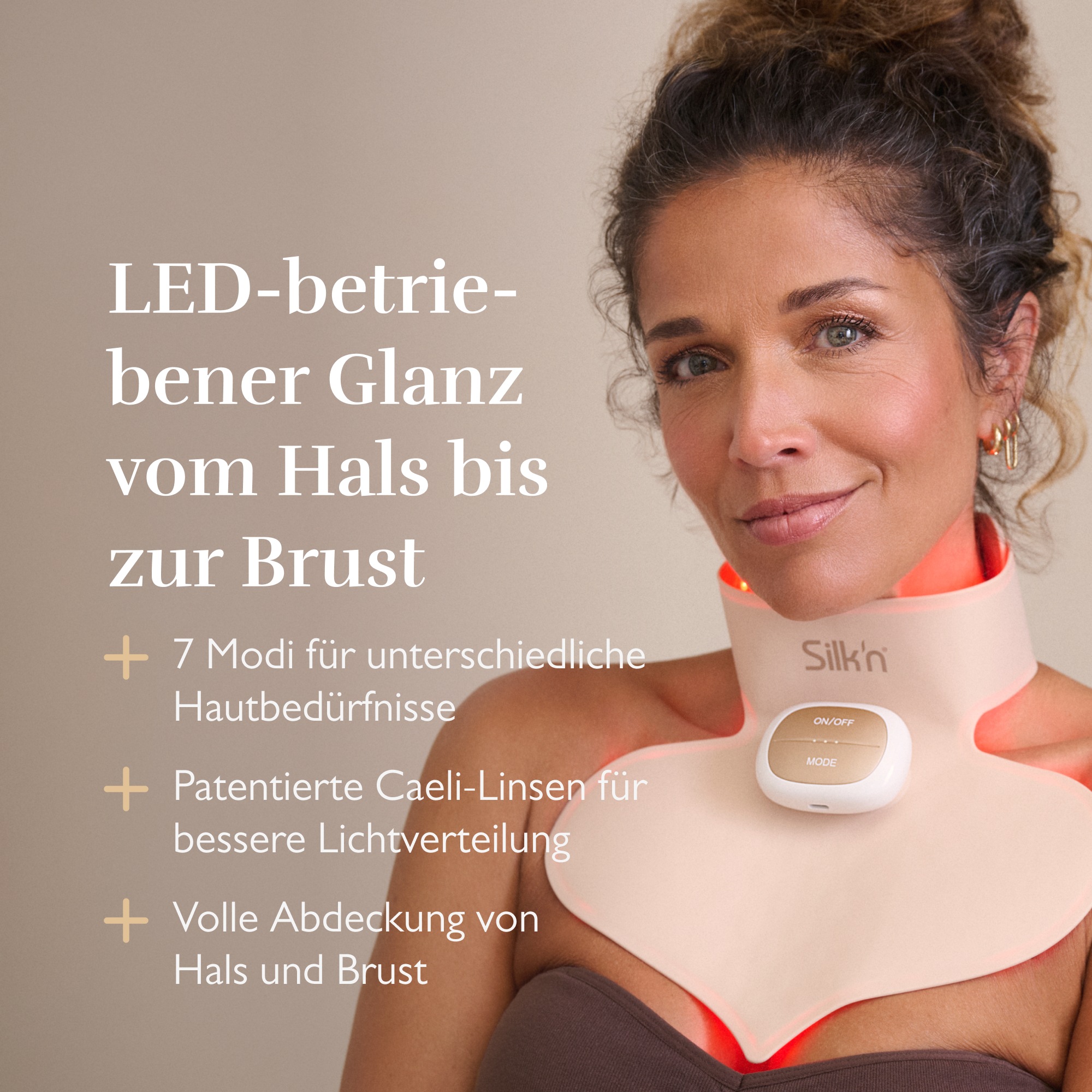 Silk'n Anti-Aging-Gerät »LED Chest Mask Pro« Fortschrittliche kabellose LED-Maske mit 7 Lichtmodi