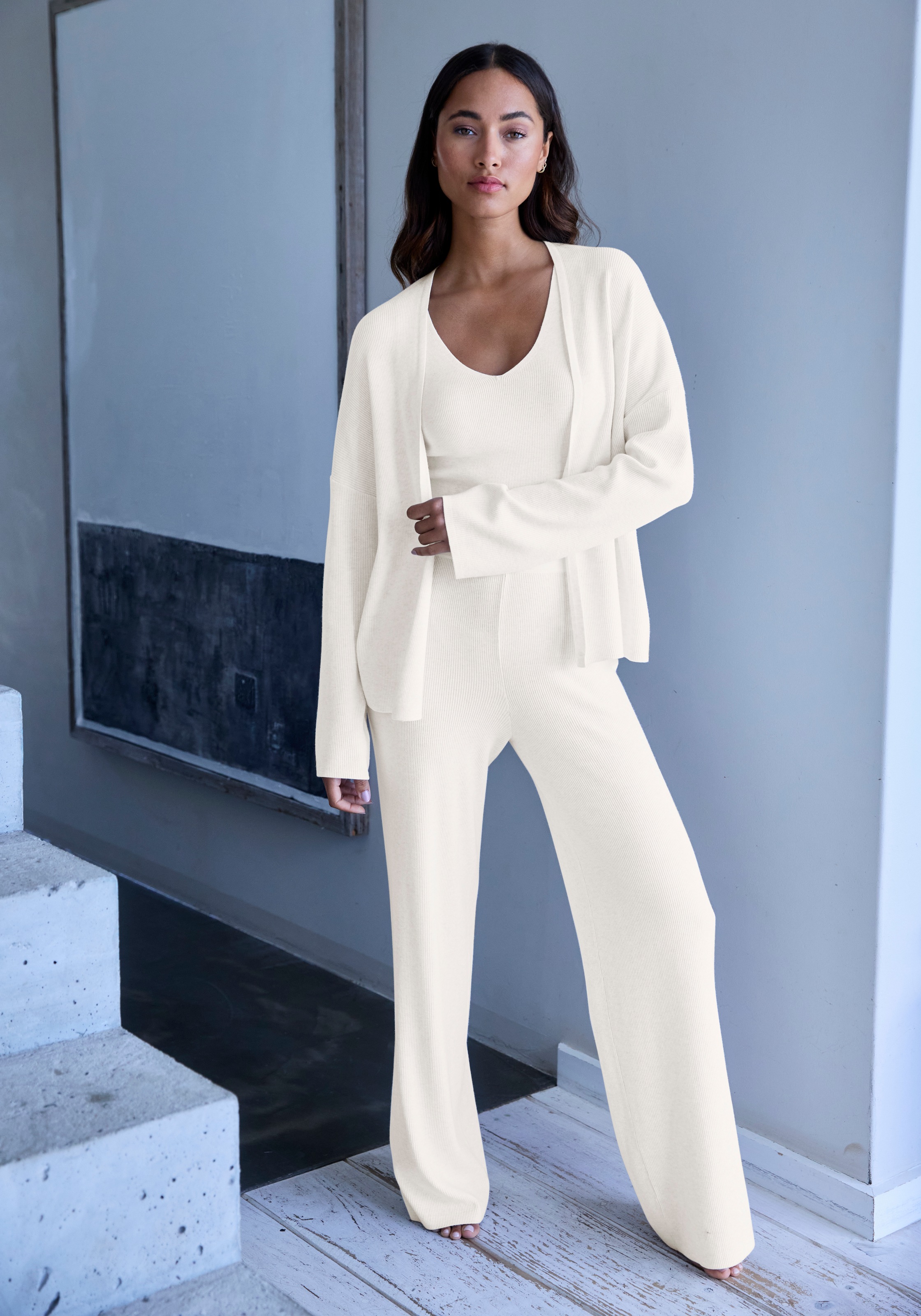 Copenhagen Studios Cardigan, aus hochwertiger, feiner Rippe, Loungewear