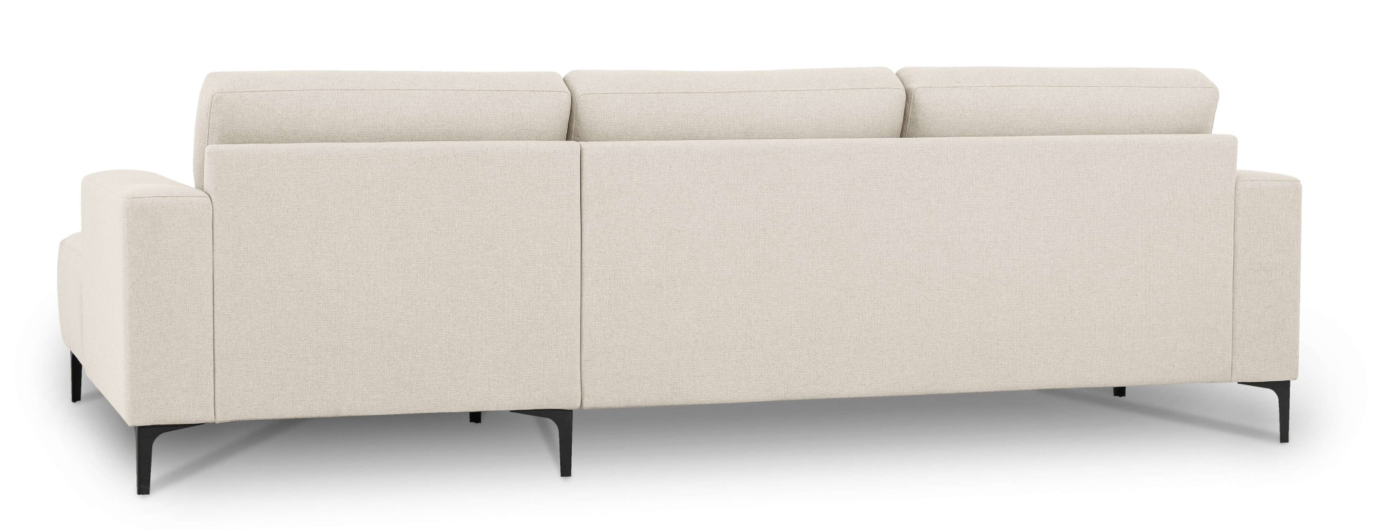 OTTO home Ecksofa »Tournon, L-Form, Breite 262 cm, Webstoff, Chenille« Designsofa im nordischen Stil, Wellenunterfederung, Metallfüße