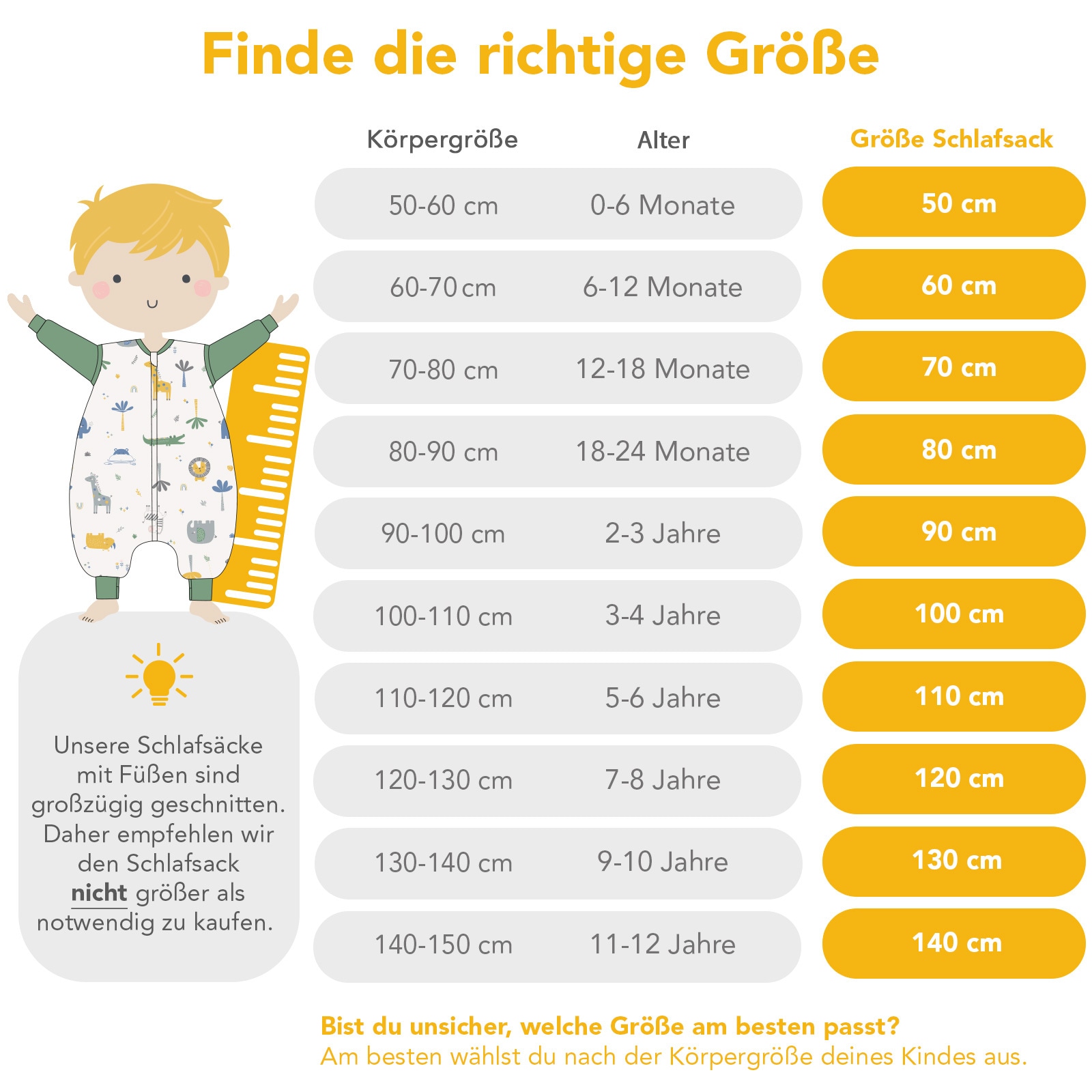Schlummersack Babyschlafsack »Schlafsack mit Füßen 3.5 Tog«