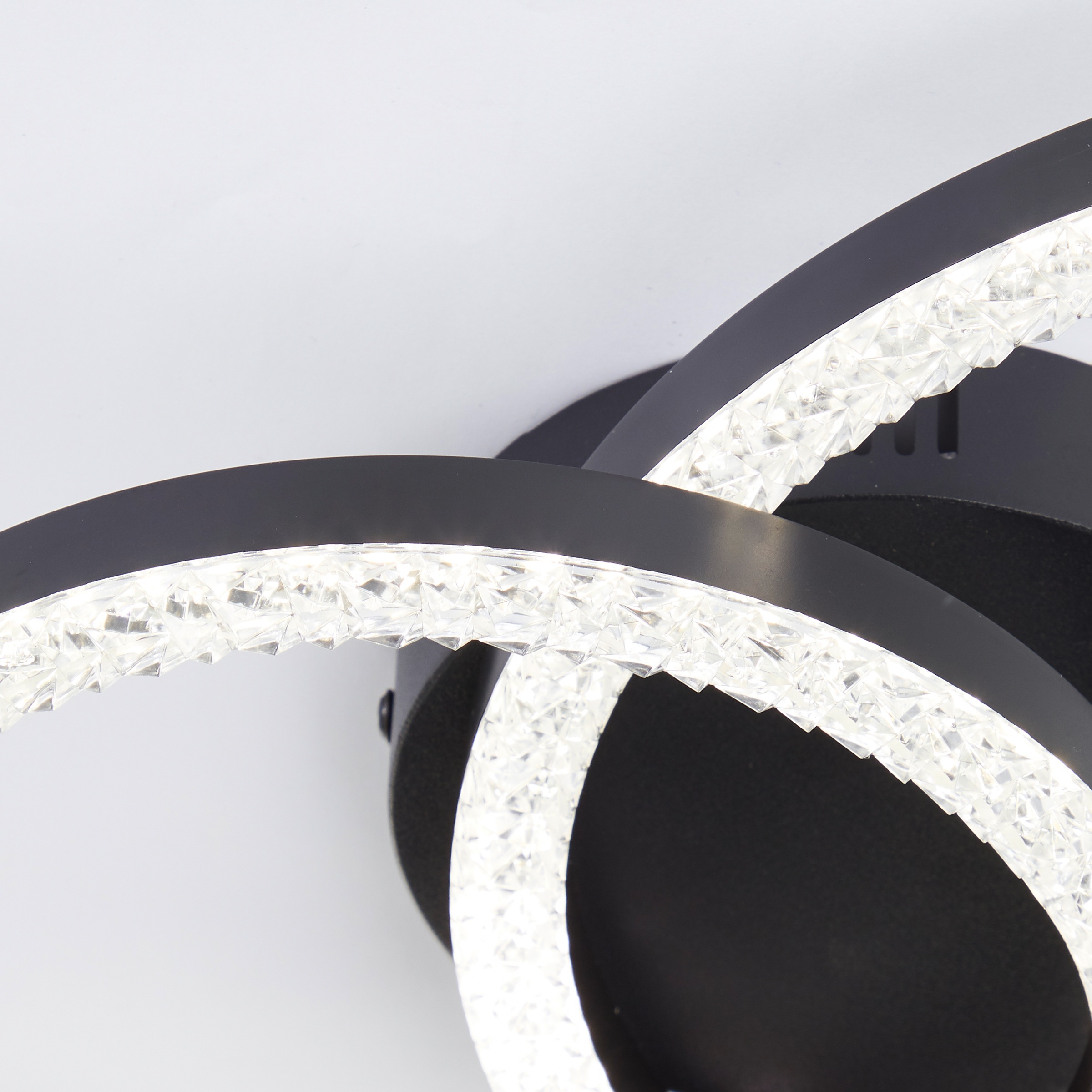 Brilliant LED Deckenleuchte »Aurelia« 1 Stk. Neutralweiß 40 x 30 cm, 2500 lm, 4000 K, schwenkbar, Kristalloptik, schwarz