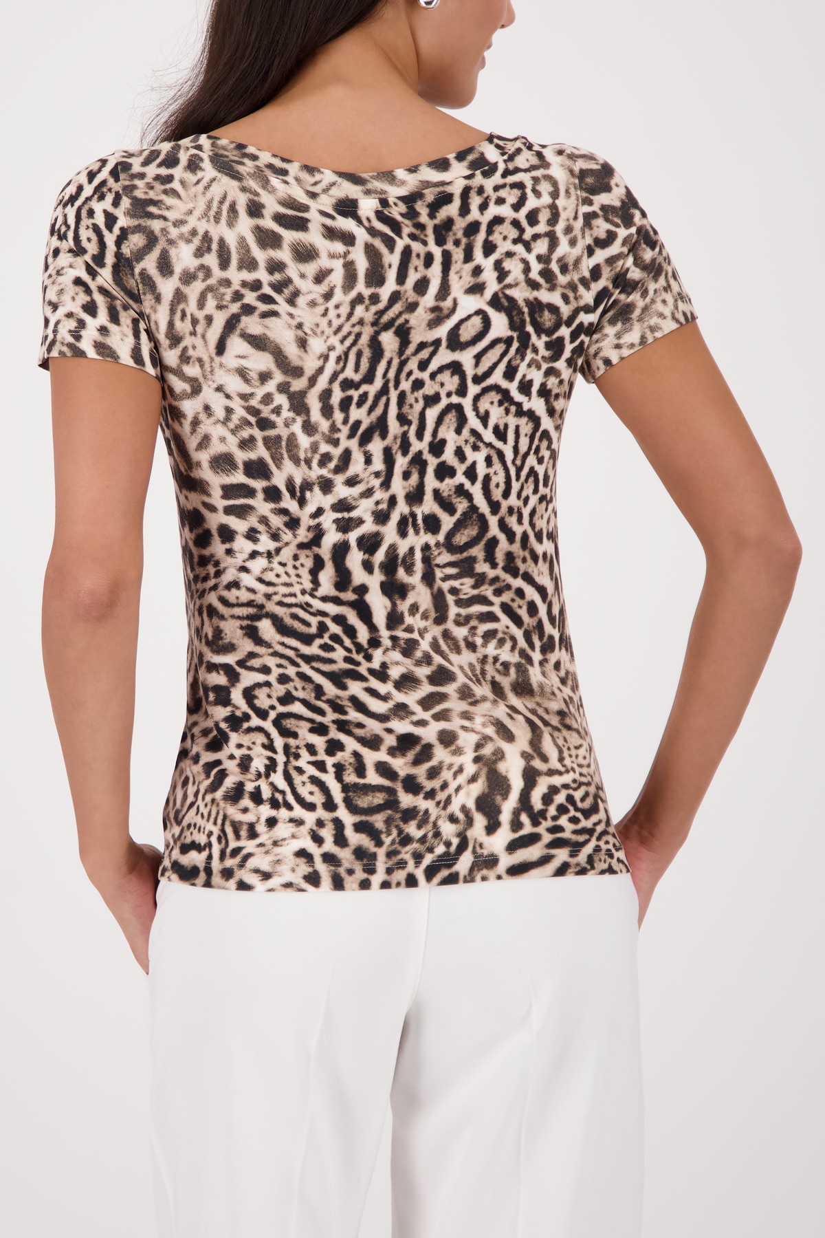 Monari T-Shirt »Shirt Leodruck allover« Regular fit mit Leo-Print