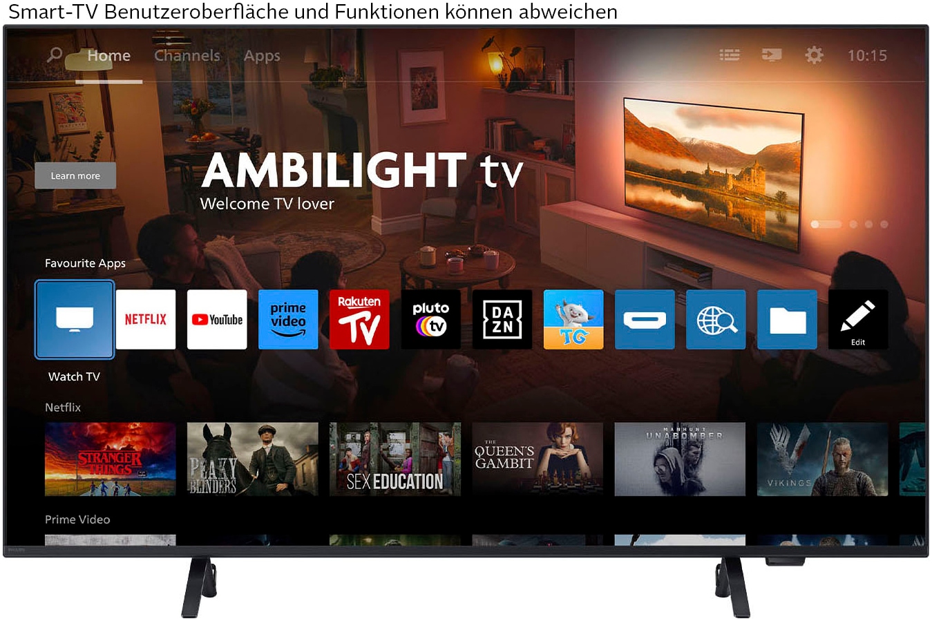 Philips LED-Fernseher, 126 cm/50 Zoll, 4K Ultra HD, Smart-TV, WLAN, Dolby Atmos Sound, Ambilight (3-seitig)