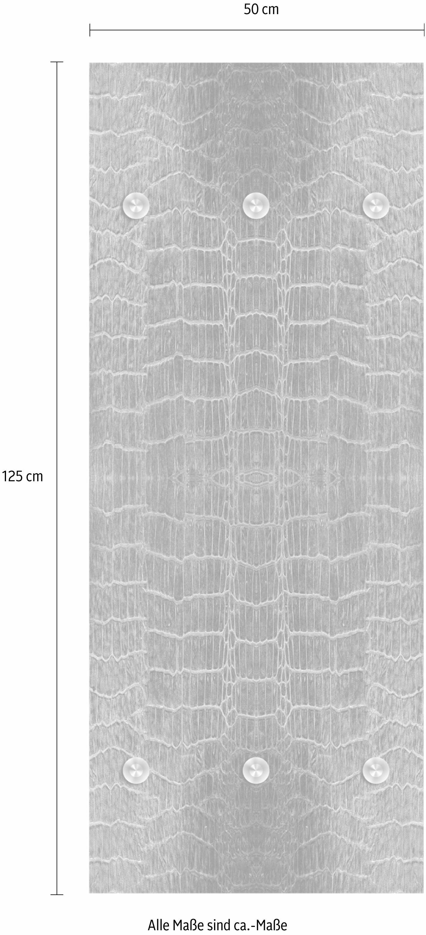 queence Garderobenleiste »Lederoptik«, mit 6 Haken, 50 x 120 cm