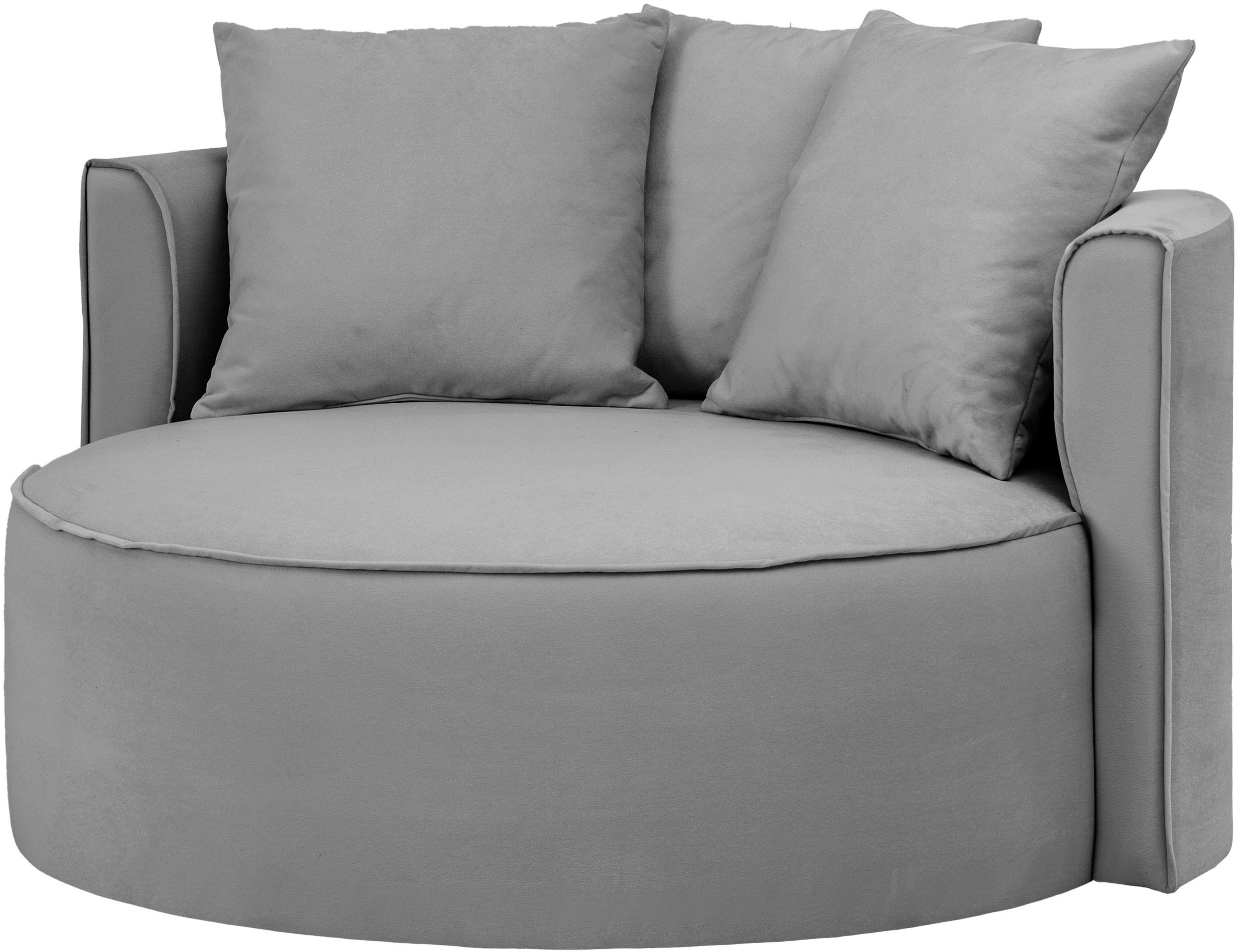 LeGer Home by Lena Gercke XXL-Sessel »Isalie, Sessel in modernen Farben, Lesesessel, Loveseat, Big-Sessel«, trendige Stoffe, mit 3 Zierkissen, große Sitzfläche, Hocker optional