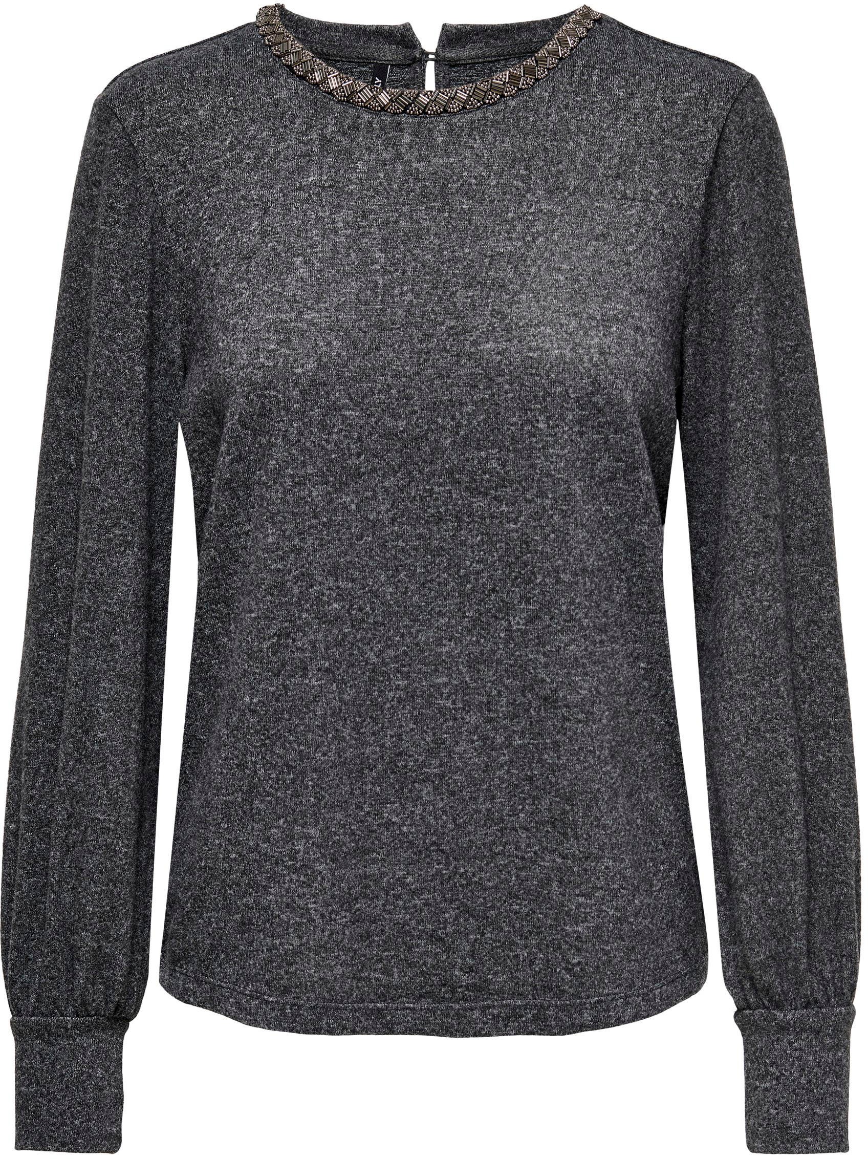 Only Rundhalsshirt »ONLKIKI LS EMBELISHMENT PUFF«