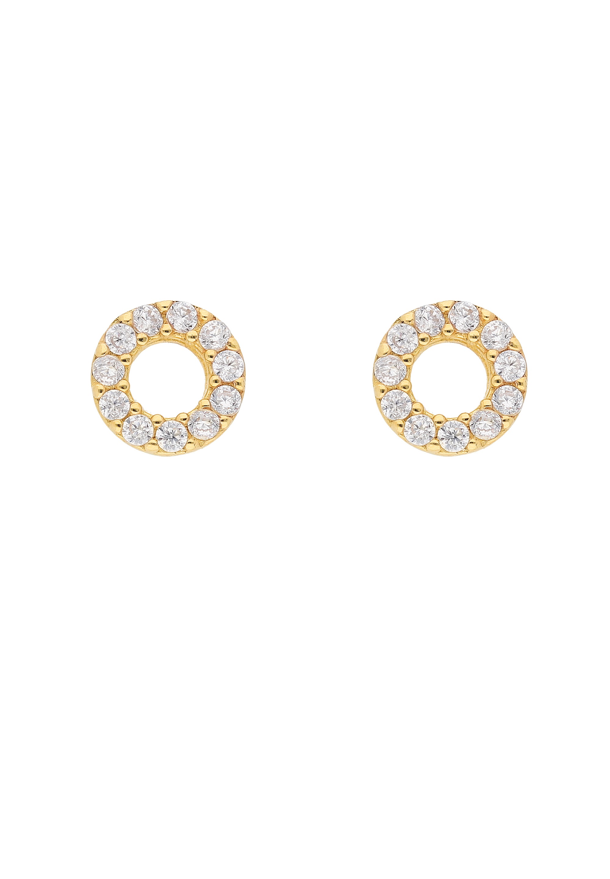 Adelia´s Paar Ohrstecker »333 Gold Ohrringe  Ohrstecker mit Zirkonia Ø 6,2 mm«