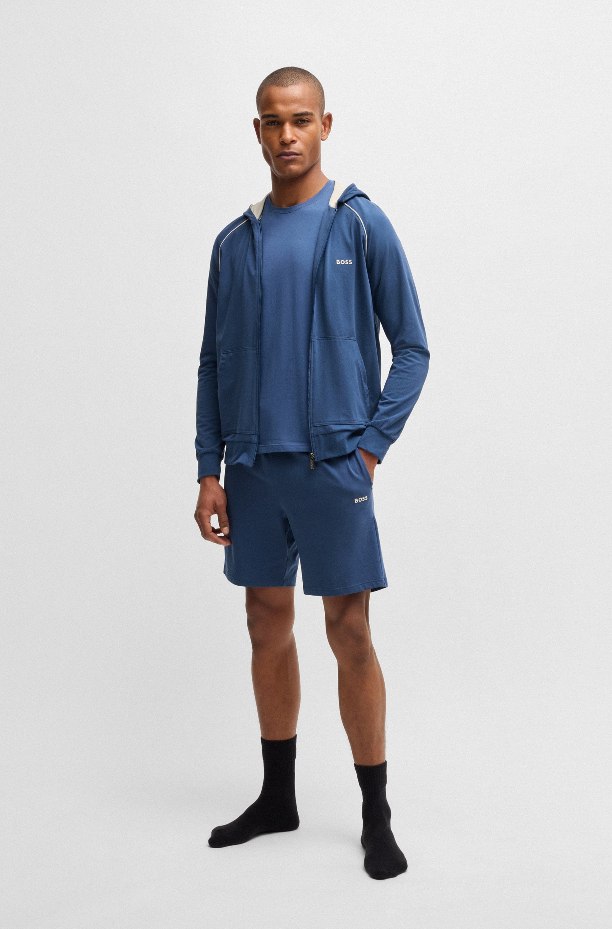 BOSS Kapuzensweatjacke »Mix&Match Jacket H«, mit Kängurutasche