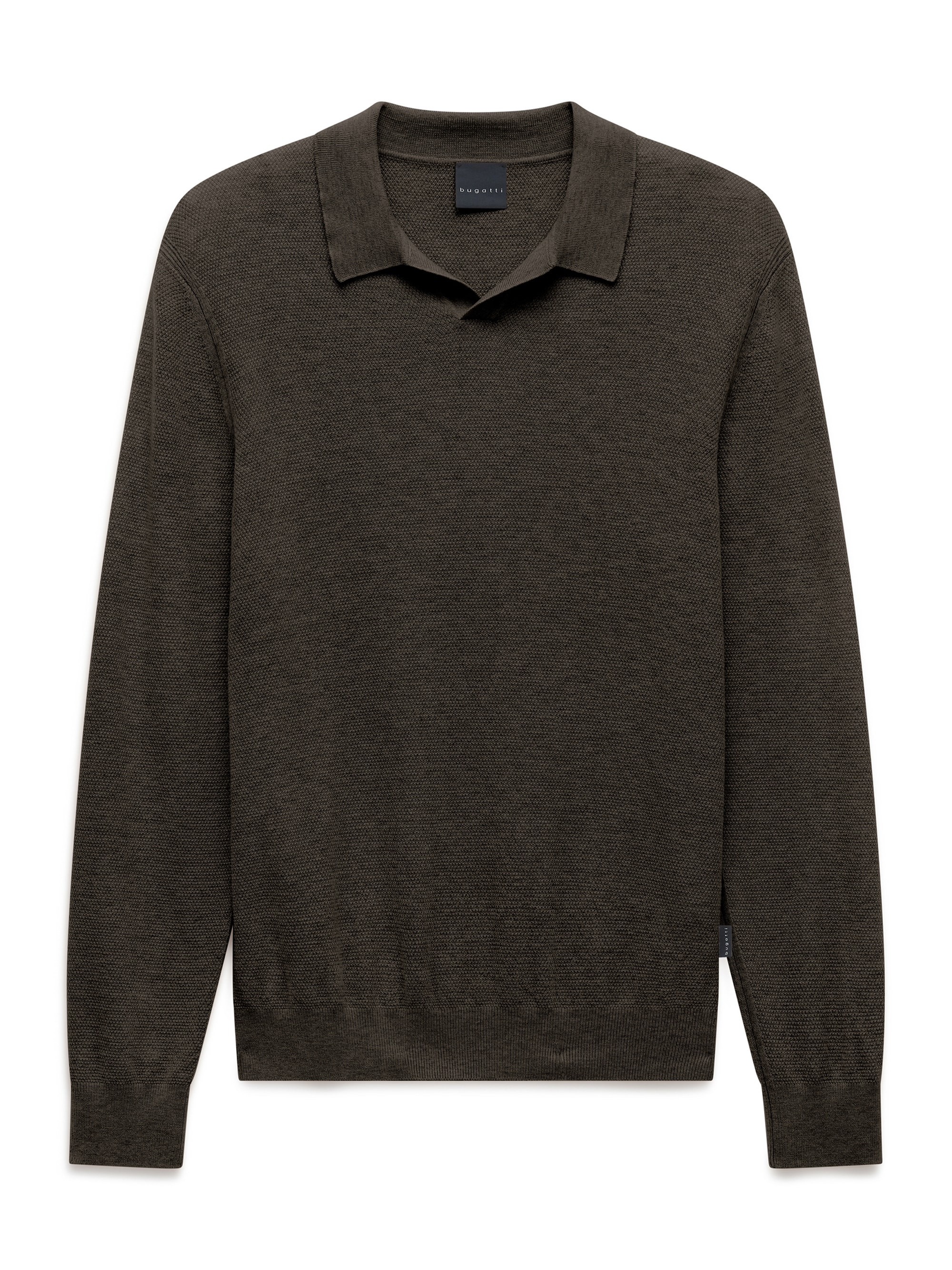 bugatti Poloshirt »Regular Fit« Regular Fit Wollmix Reißverschluss