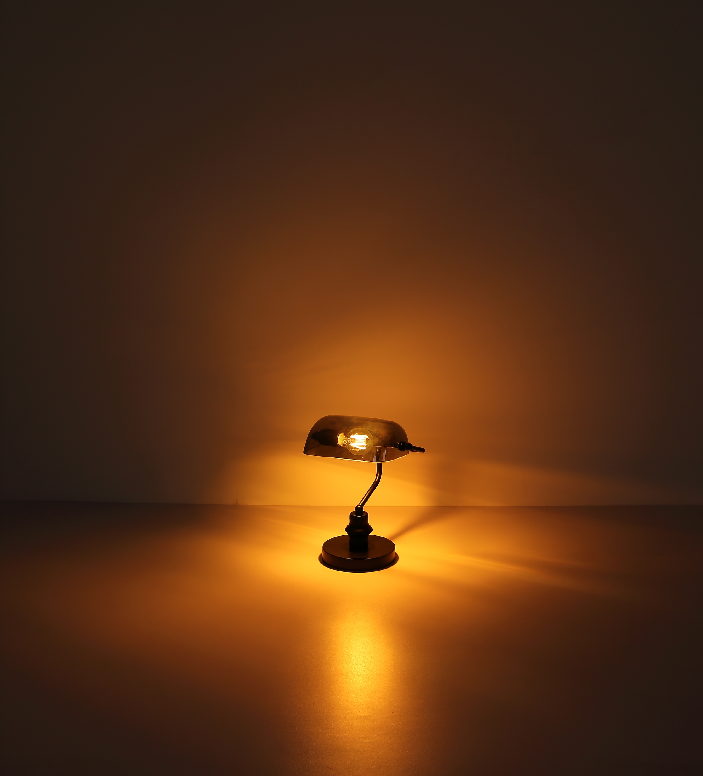 GLOBO LIGHTING Schreibtischlampe »ANTIQUE« E27 1 Stk. Klassische Schreibtischleuchte, Antik-look Tischleuchte, Bankerlamp