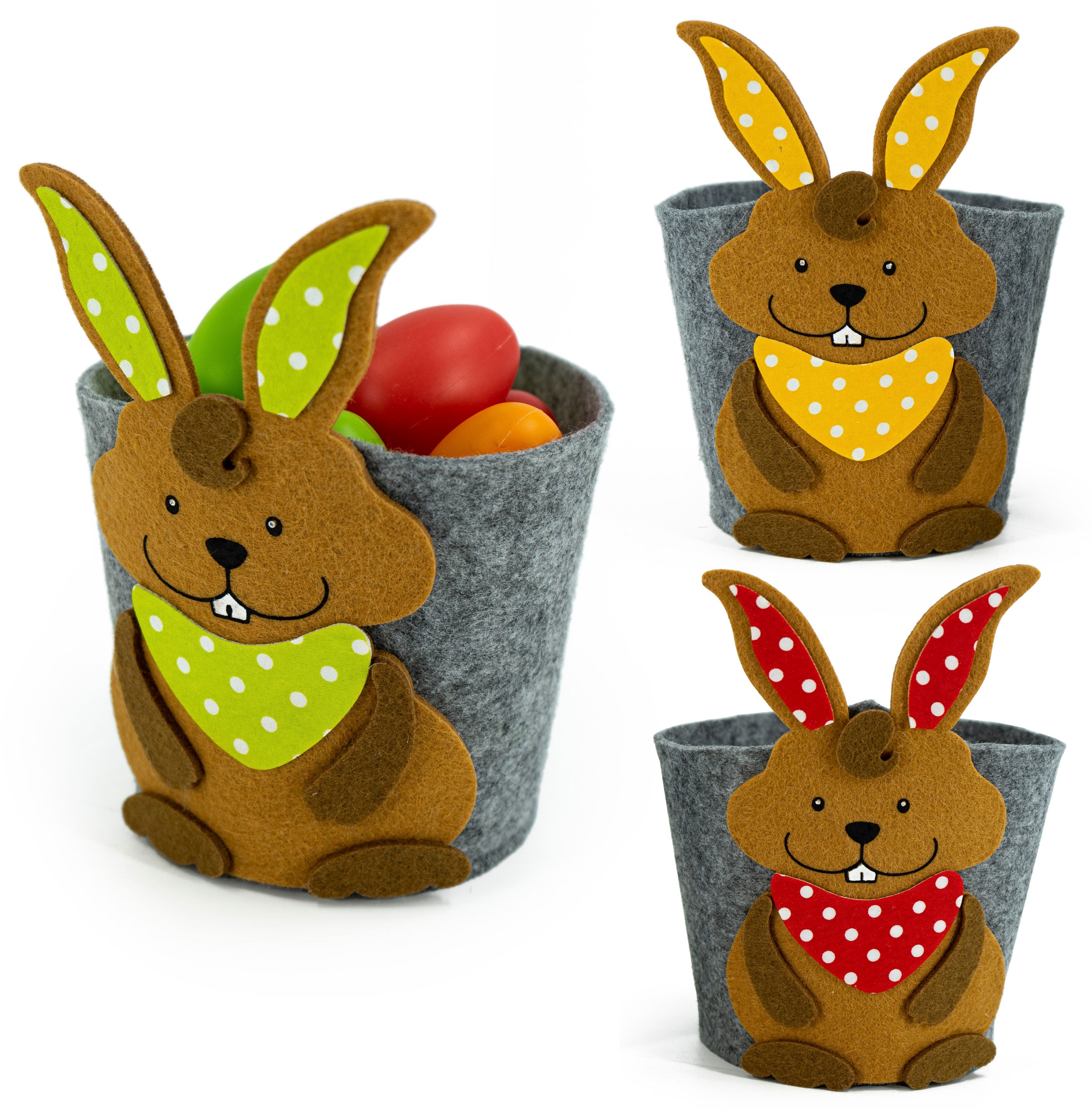 NOOR LIVING Osterfigur »Osterkörbchen Hase«, Osterdekoration, Osterkorb, Ostern