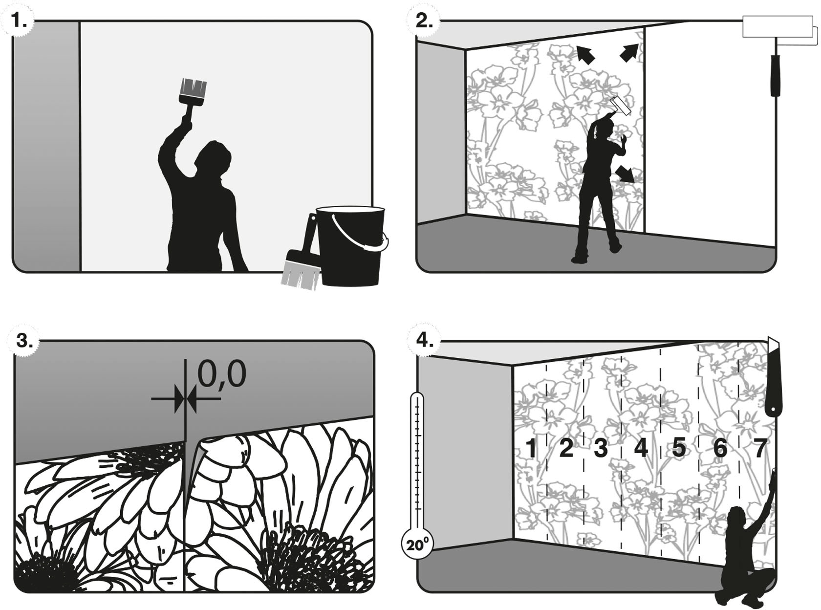 Komar Vliestapete »Digitaldruck Vlies -  Hanami - Größe 200 x 250 cm« bedruckt glatt Wohnzimmer, Schlafzimmer
