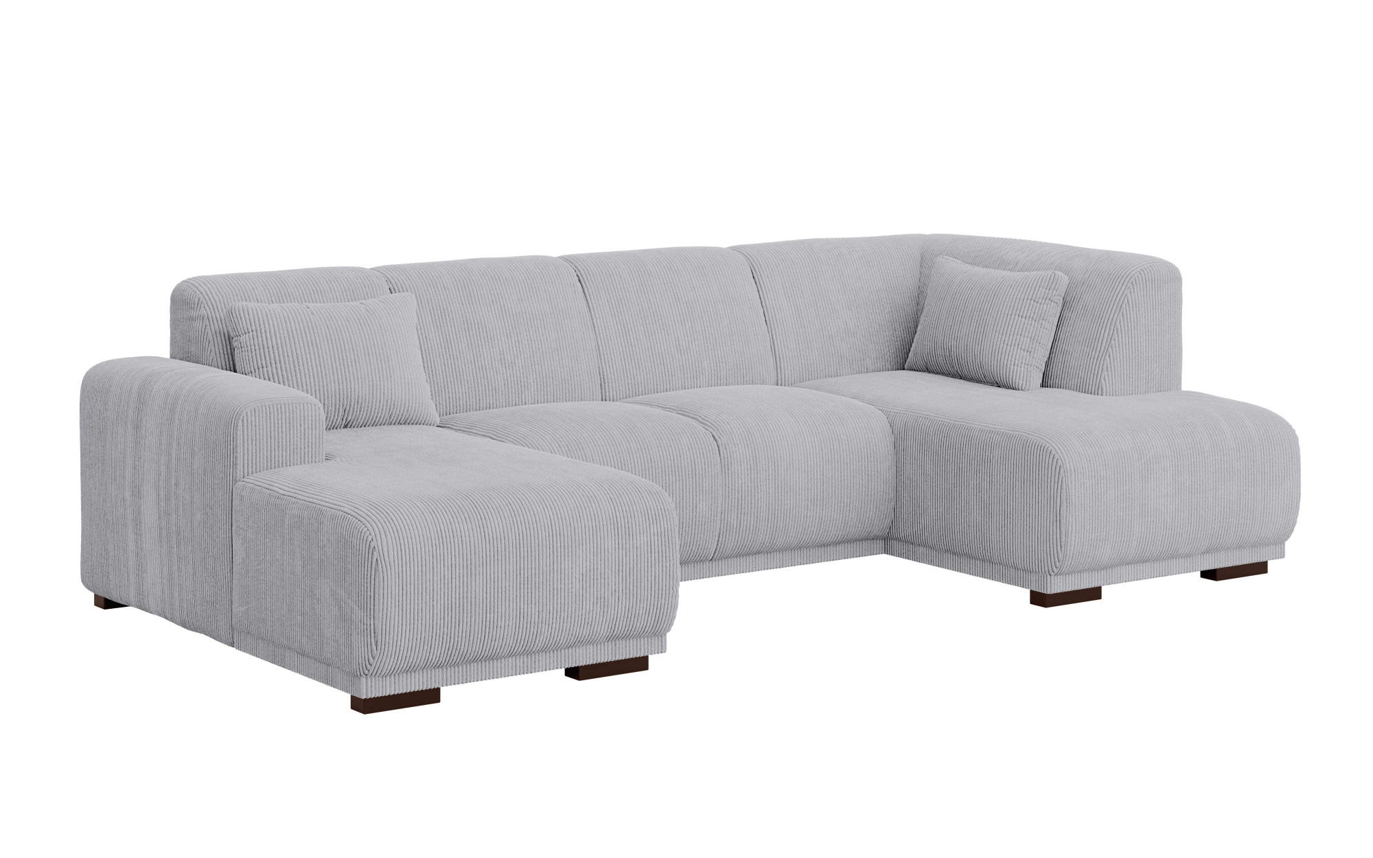 Home affaire Wohnlandschaft »BORNHOLM U-Form mit Recamiere rechts/links, B/T/H: 300/162/85 cm«, U-Form mit Wellenunterfederung, Recamiere rechts oder links bestellbar
