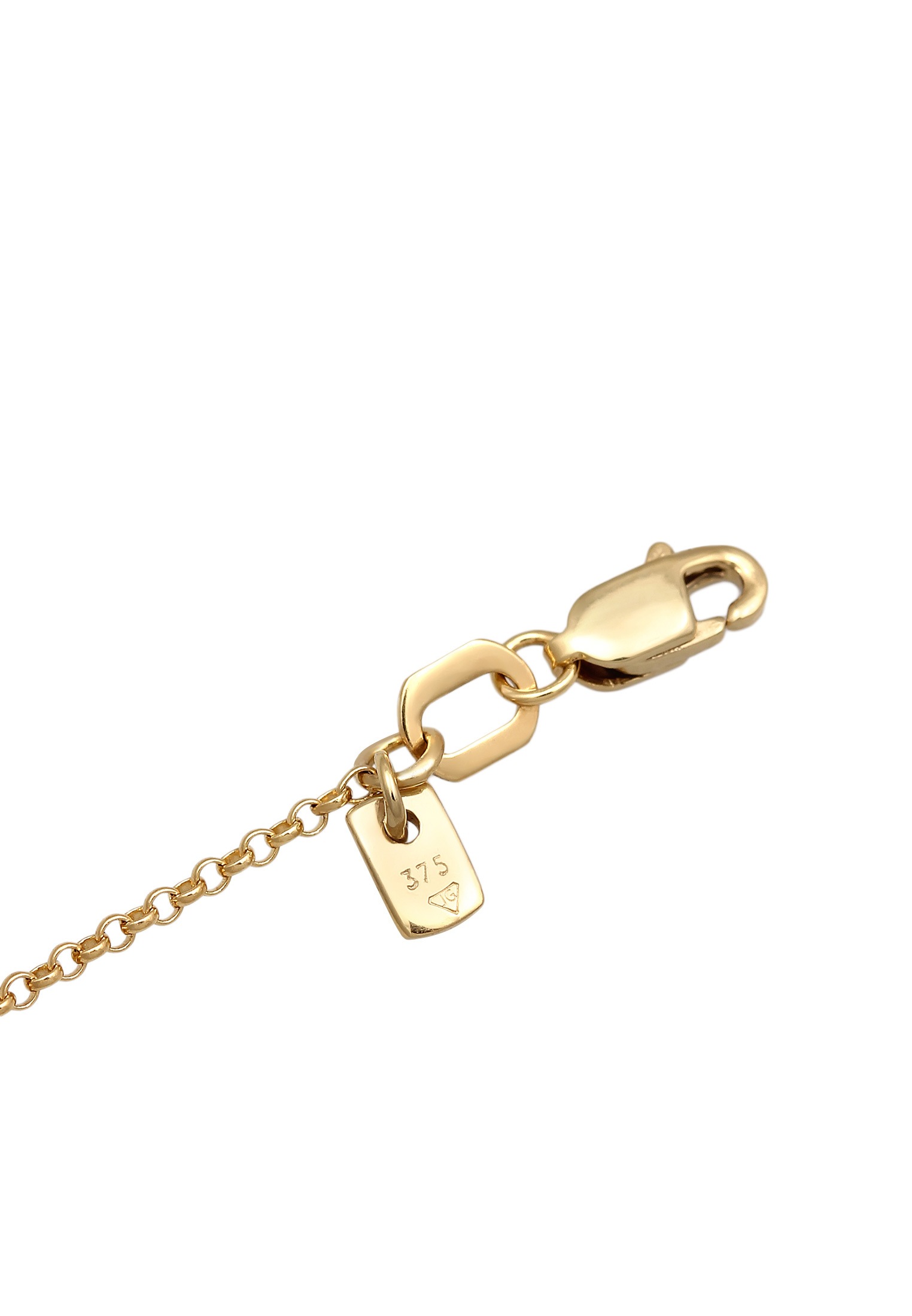 Kuzzoi Kette mit Anhänger »Halskette Anhänger Military Platte Dog Tag 375 Gelbgold«