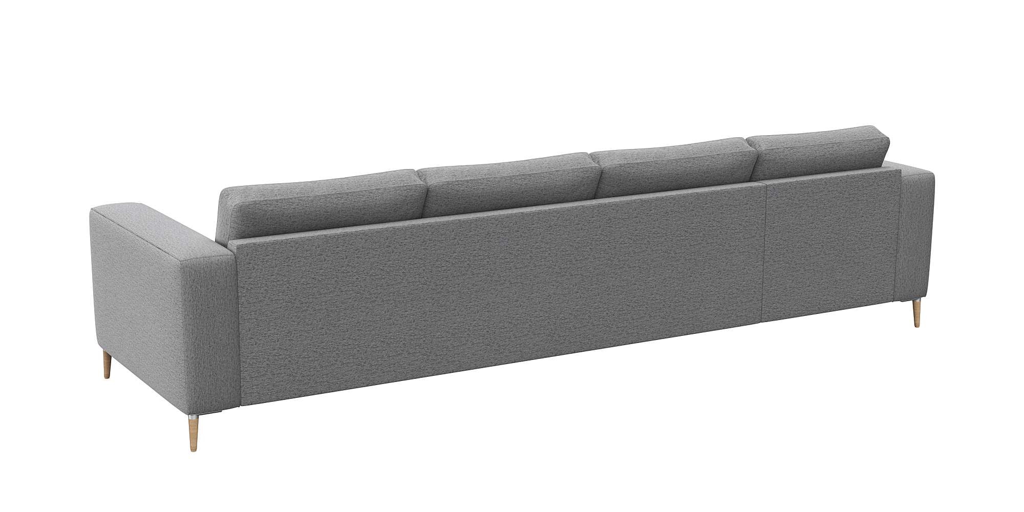FLEXLUX Ecksofa »Fiore, super bequem durch hochwertigen Sitzaufbau mit Kaltschaum«, breite Armlehnen, Füße Alu+ Eiche, L-Form