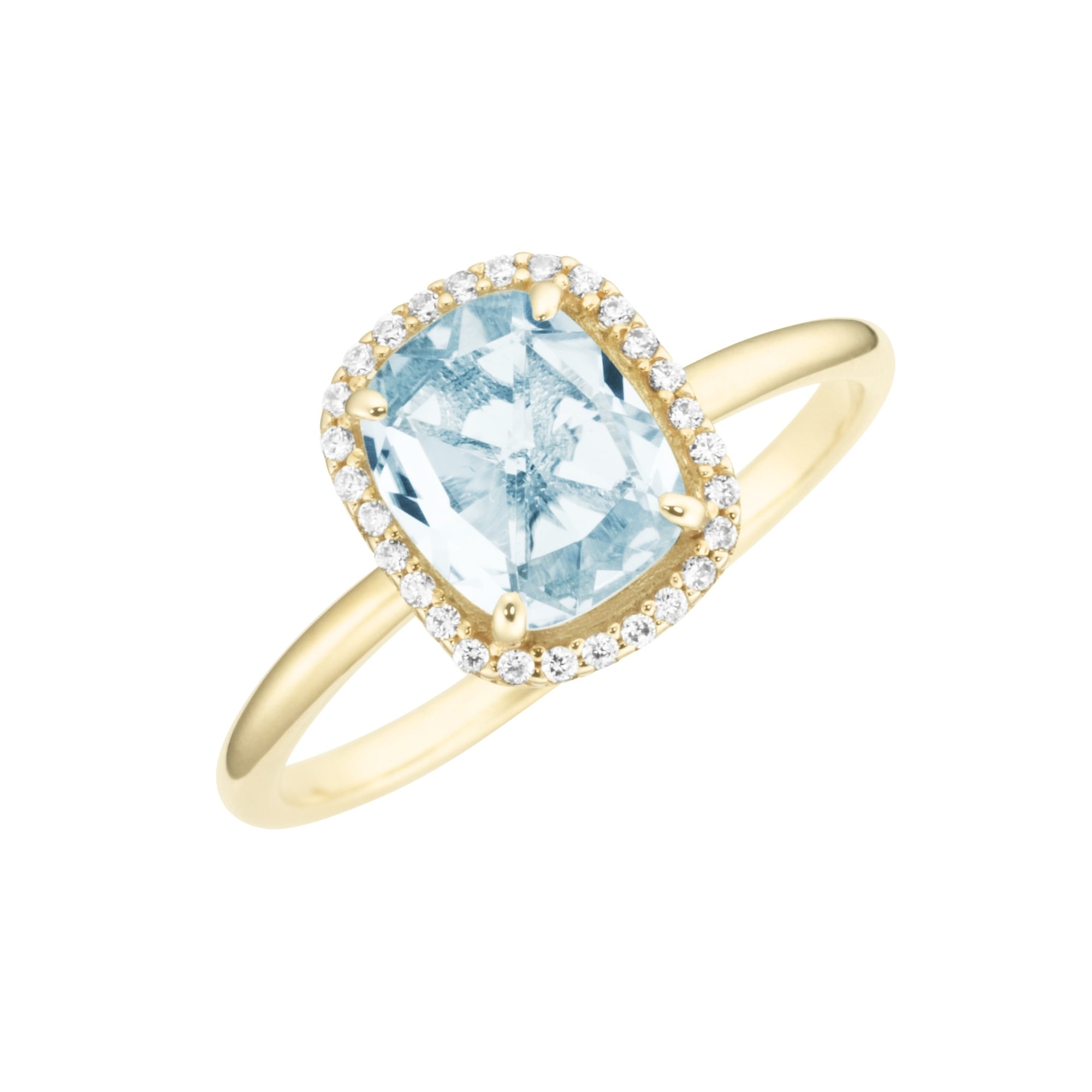 Luigi Merano Goldring »Ring mit Blautopas und Zirkonia, Gold 375« kaufen im  OTTO Online Shop