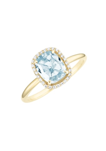 Goldring »Ring mit Blautopas und Zirkonia, Gold 375«