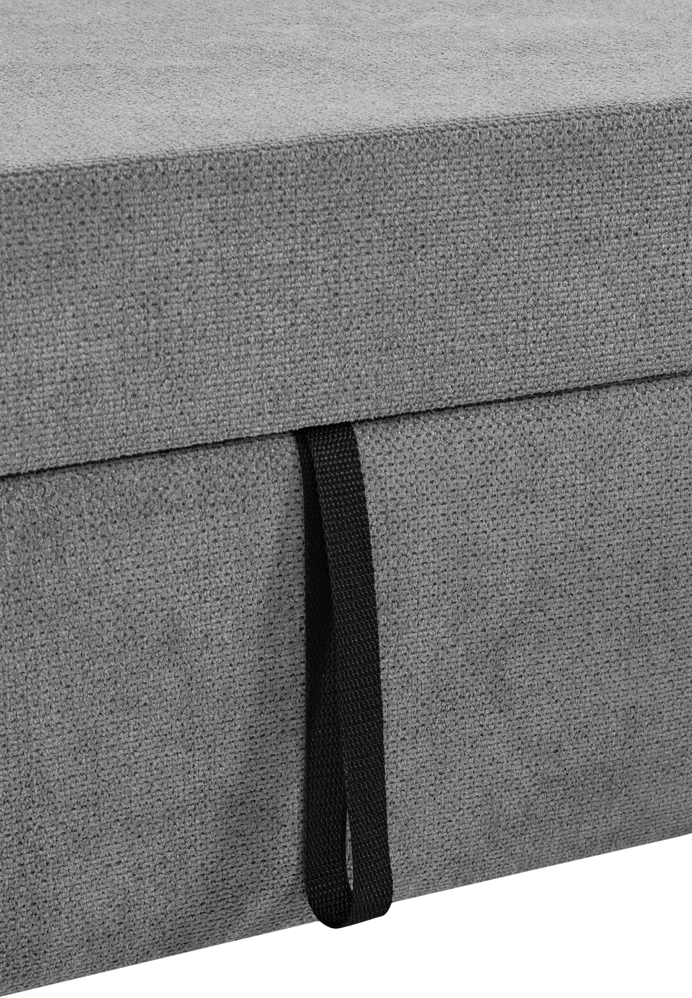 DOMO collection Ecksofa »Franzi, zeitlos und elegant, moderne Sitzheftung, L-Form«, wahlweise mit Kopfteilverstellung (dann Breite: 275 cm)