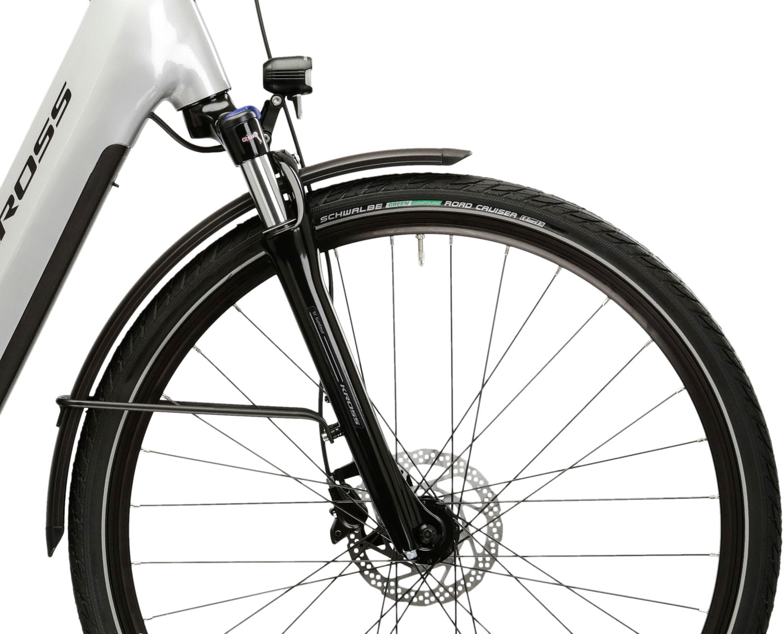 Kross E-Bike »KROSS E-Trekkingrad Trans 5.0 28" silber 9 Gänge«, 9 Gang, microSHIFT, ADVENT M619, Mittelmotor 250 W, Pedelec, Elektrofahrrad für Damen und Herren