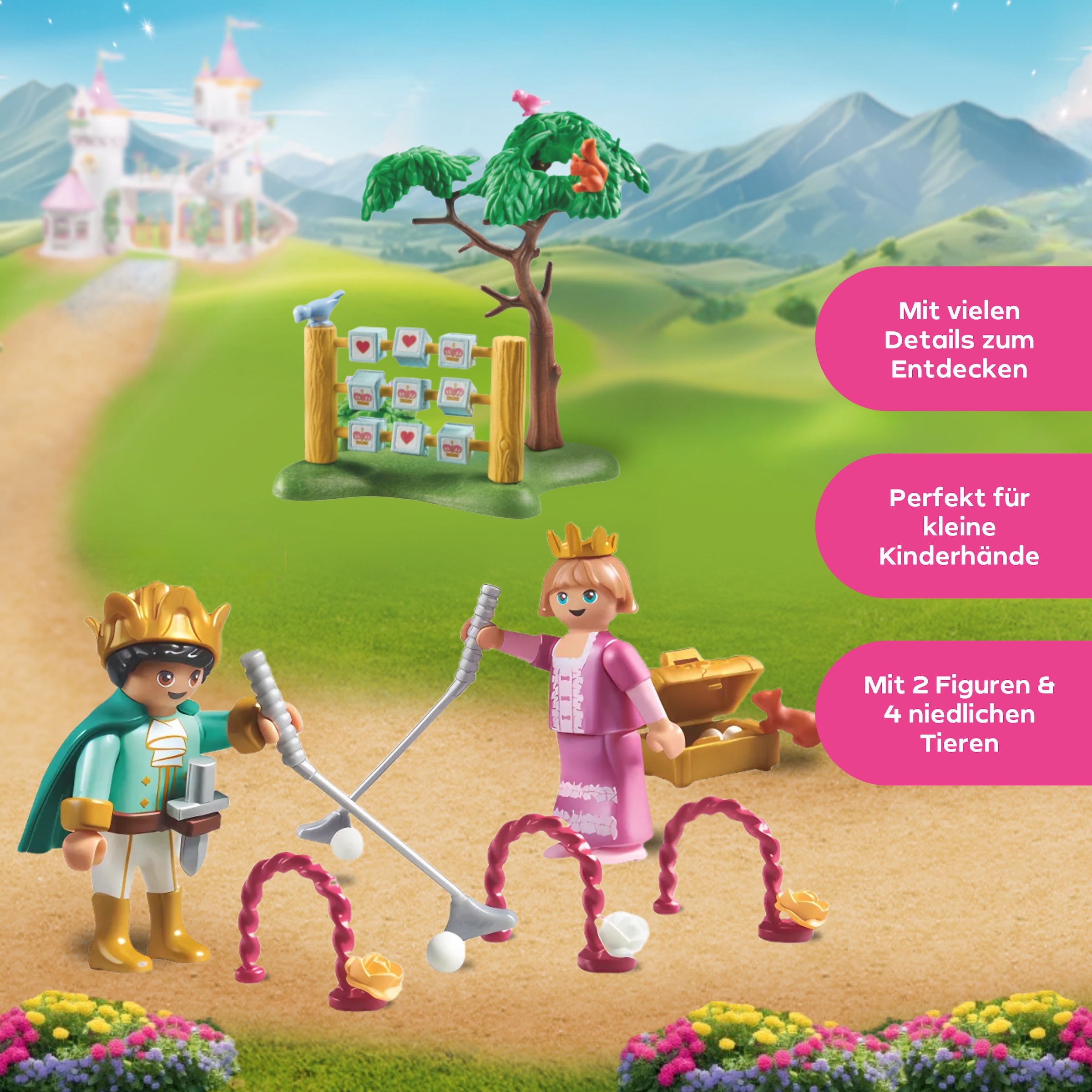 Playmobil® Konstruktions-Spielset »Königskinder im Spielgarten (71849), Playmobil Princess Magic«