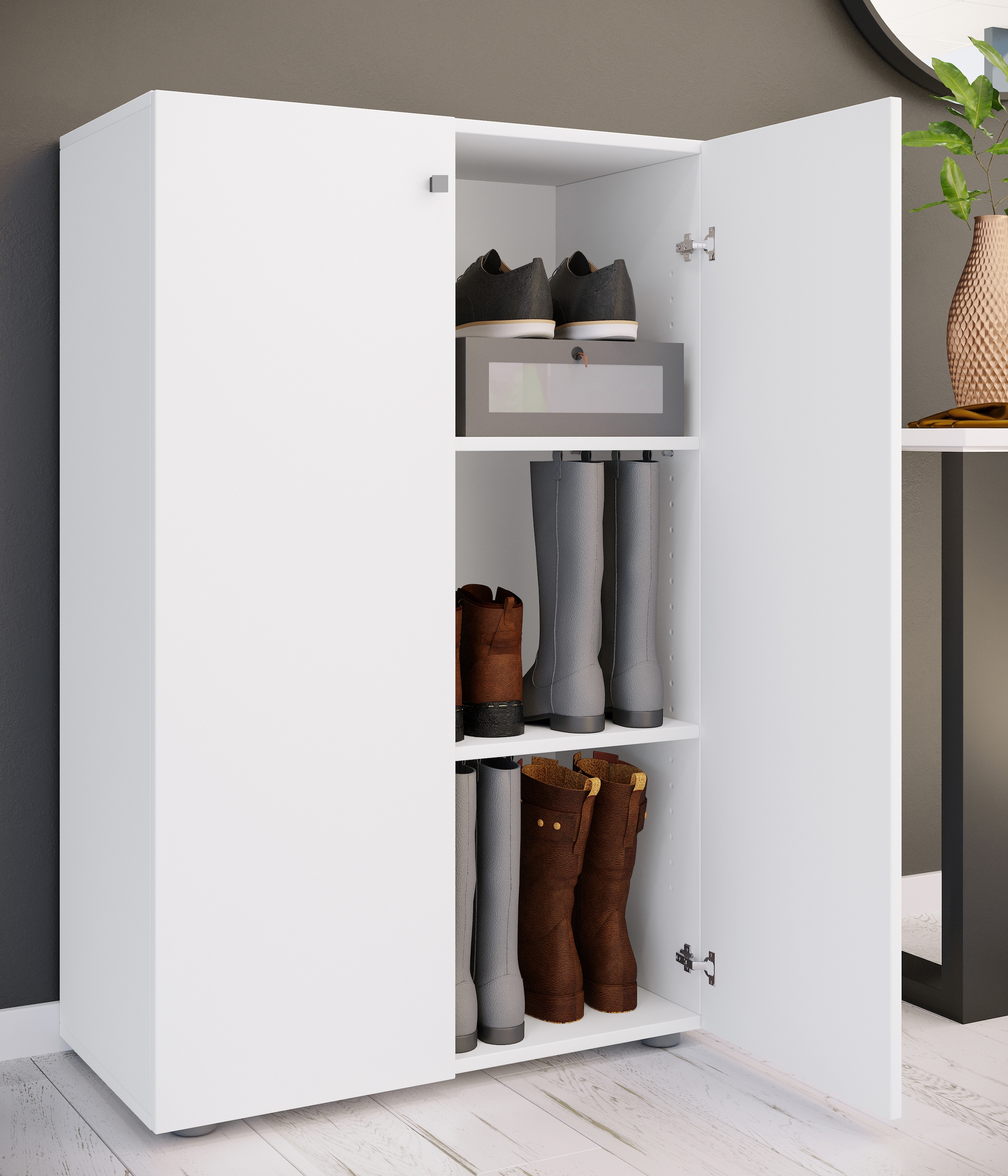 VCM Schuhschrank »Holz Schuhschrank Schuhregal Schuhkommode Lona 3« 1 Stk. tlg.