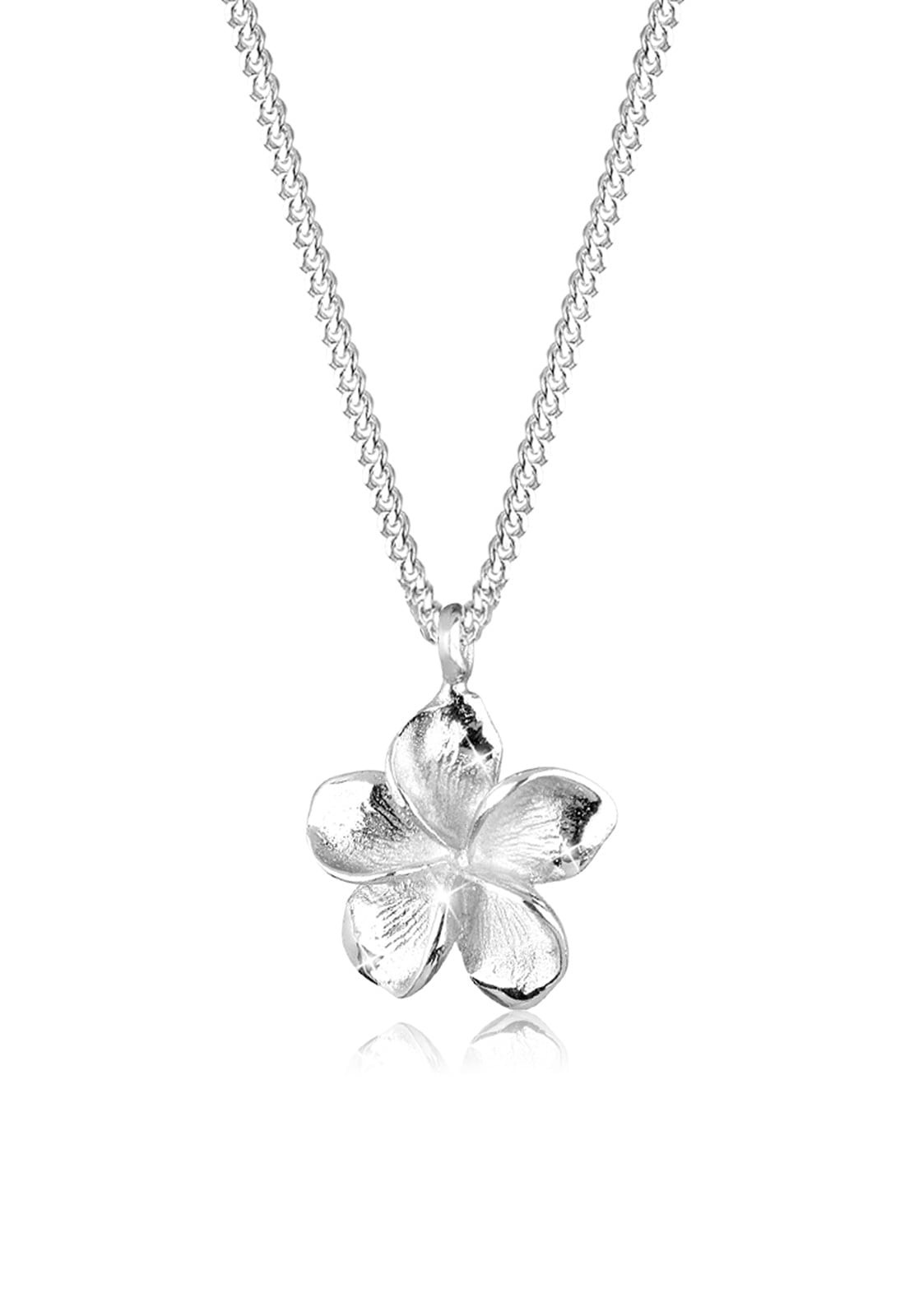 Elli Kette mit Anhänger »Halskette Frangipani Blüte 925 Silber«