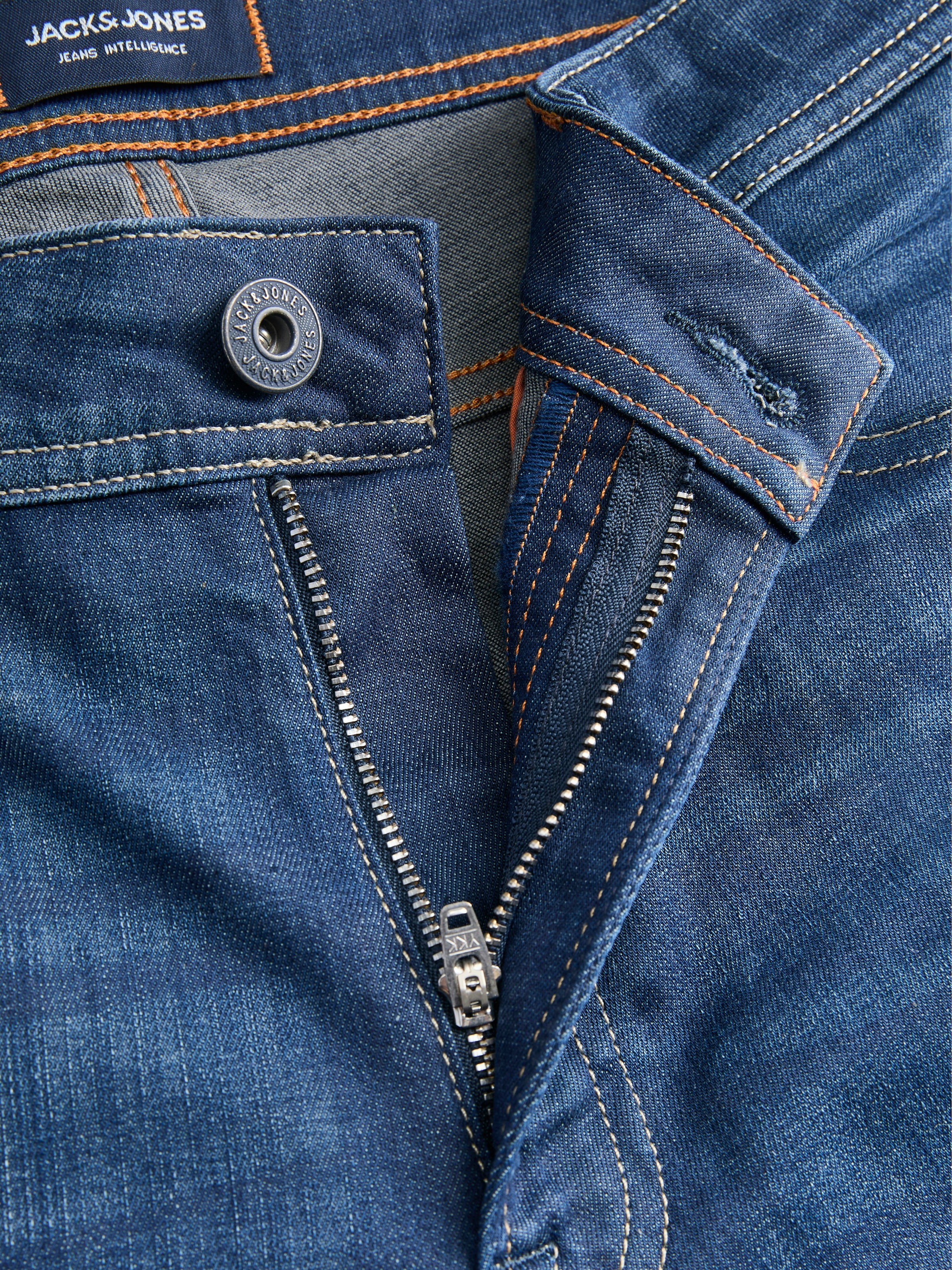 Jack & Jones Regular-fit-Jeans »JJICLARK mit Used-Look und Stretch für den Alltag« mit Abriebeffekten