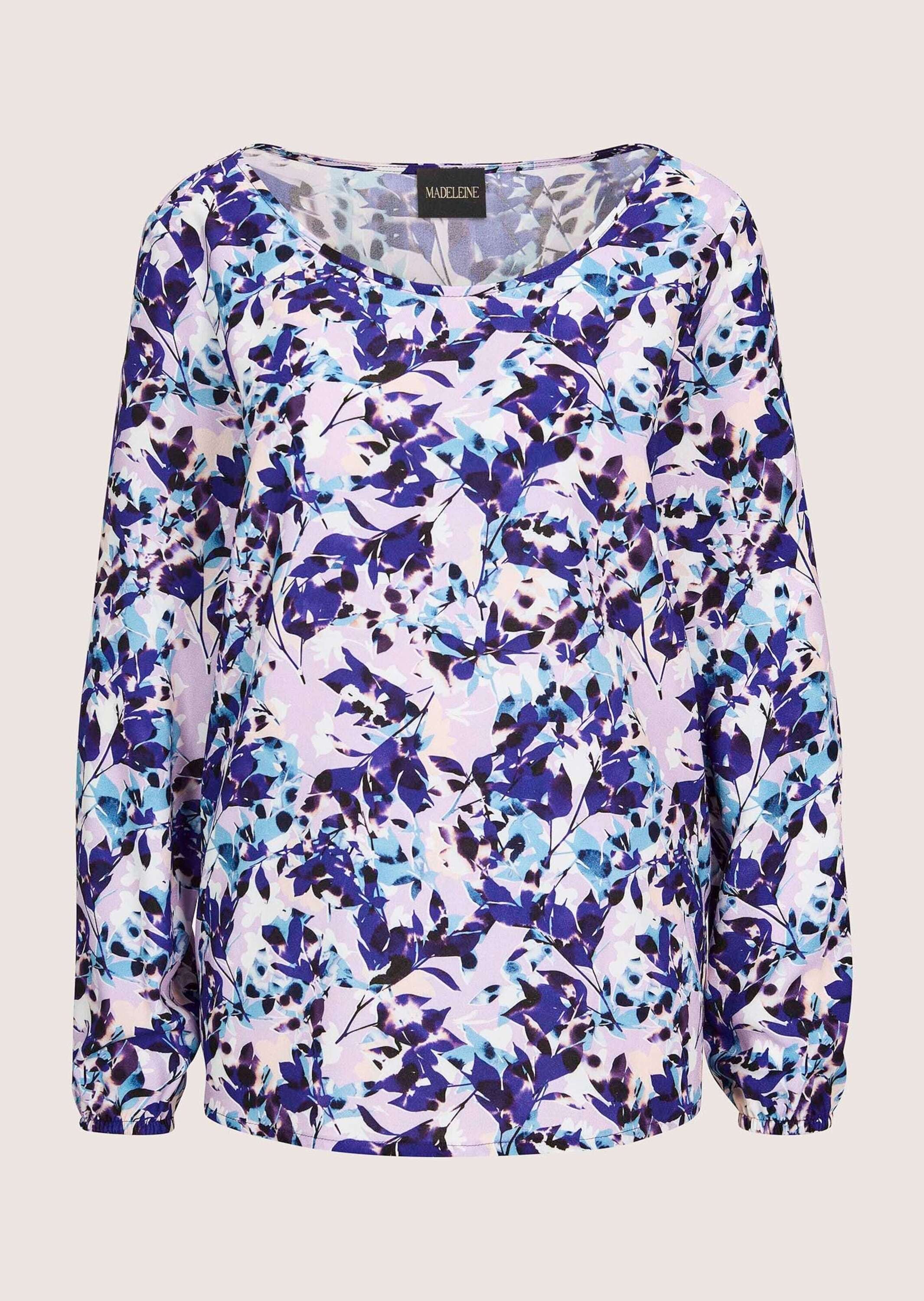 MADELEINE Langarmbluse »Bluse Florale Langarmbluse mit Rundhals«