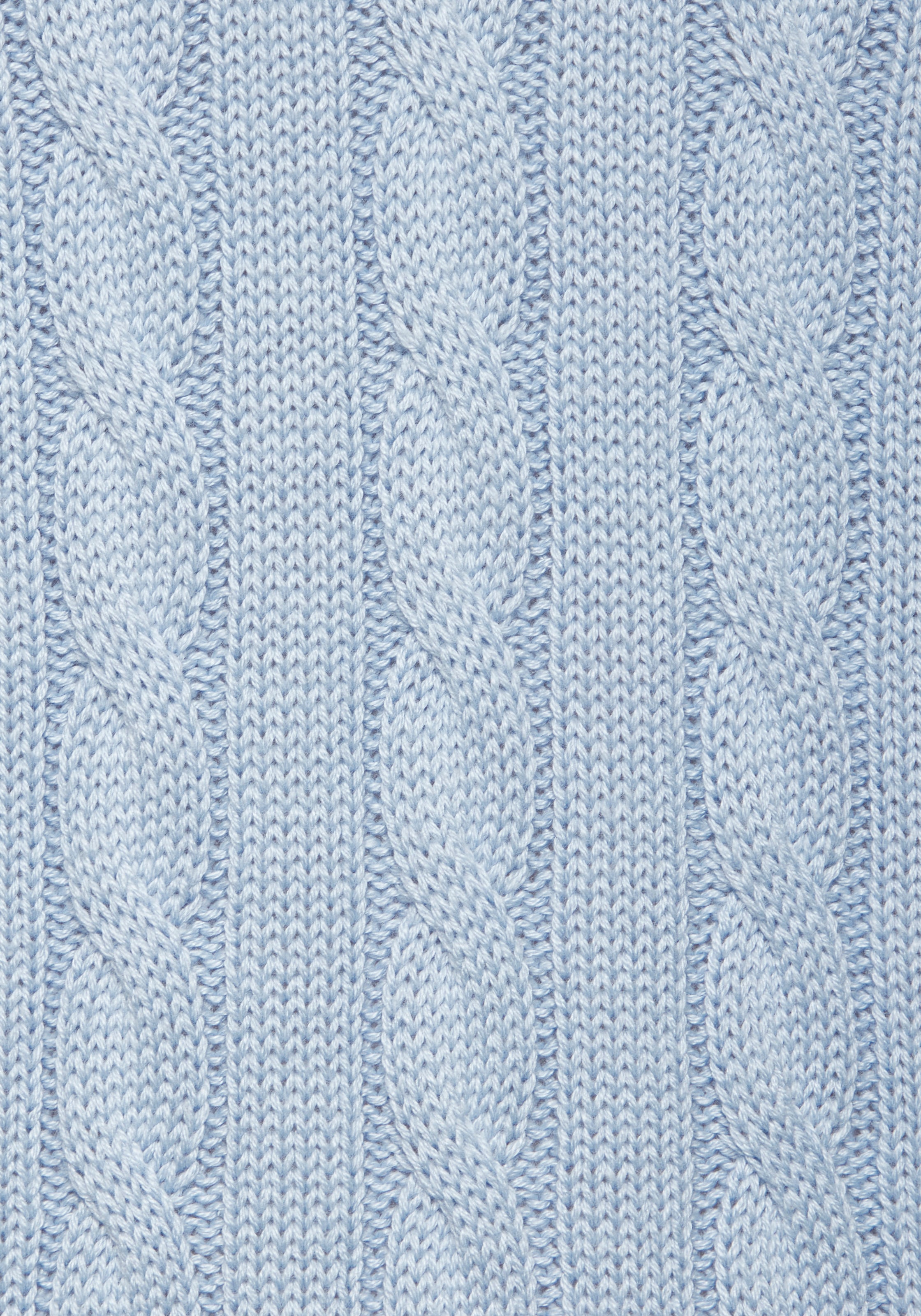 LASCANA V-Ausschnitt-Pullover mit Zopfstrickmuster