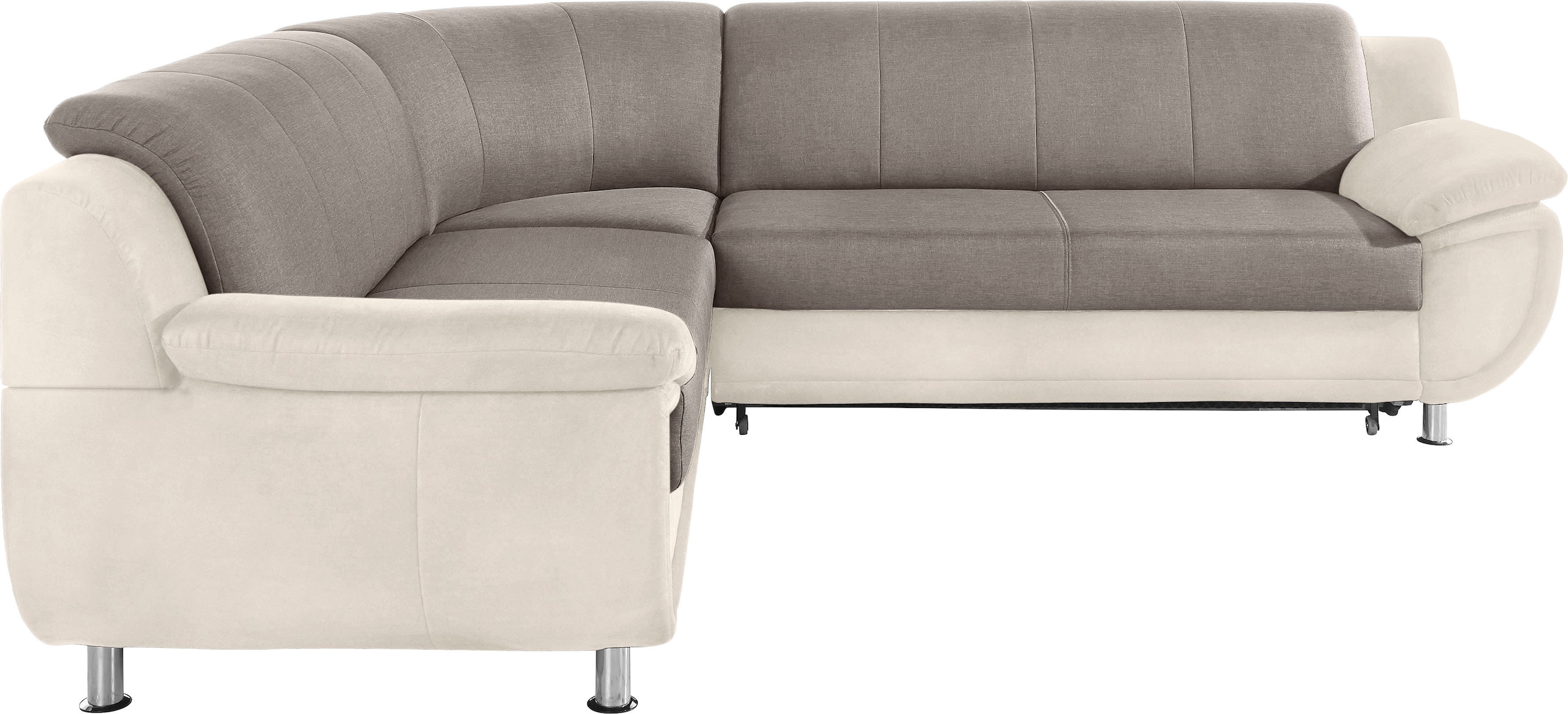 TRENDMANUFAKTUR Ecksofa »Rondo 3, zeitlos und modern, im Materialmix, L-Form« wahlweise Federkern für hohen Sitzkomfort, wahlweise Bettfunktion