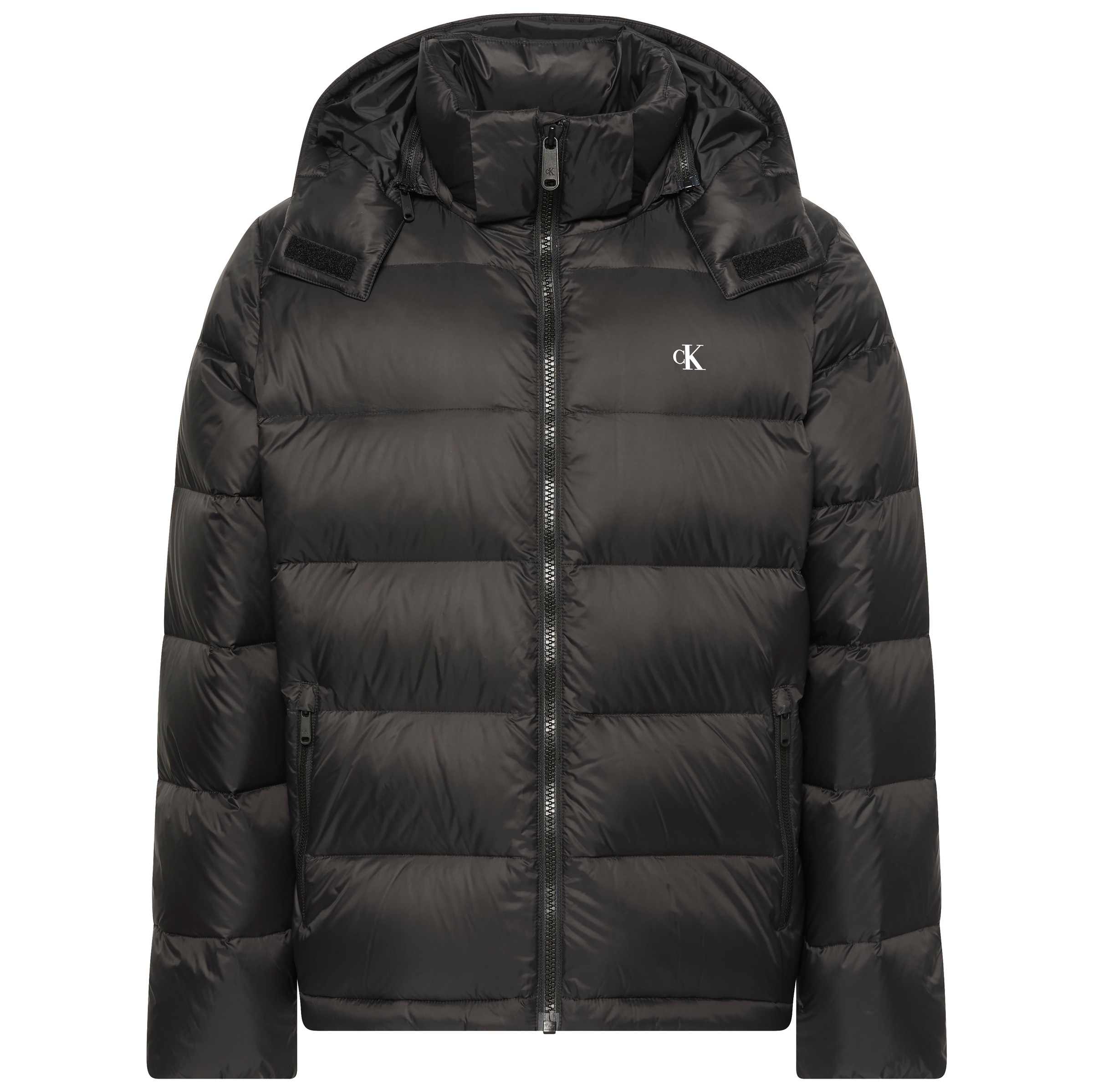 Calvin Klein Jeans Steppjacke »LS NYLN ZP OFF HD DW« mit Kapuze Kapuze, Regular Fit, warm wattiert