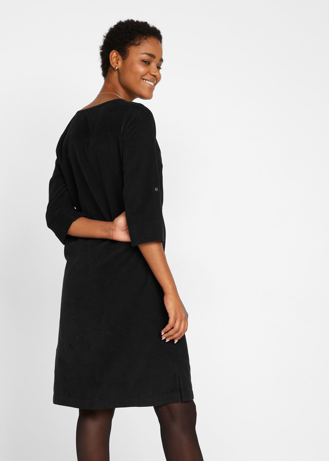 bonprix Blusenkleid »Cord-Blusenkleid aus reiner Baumwolle« Cord-Blusenkleid aus reiner Baumwolle